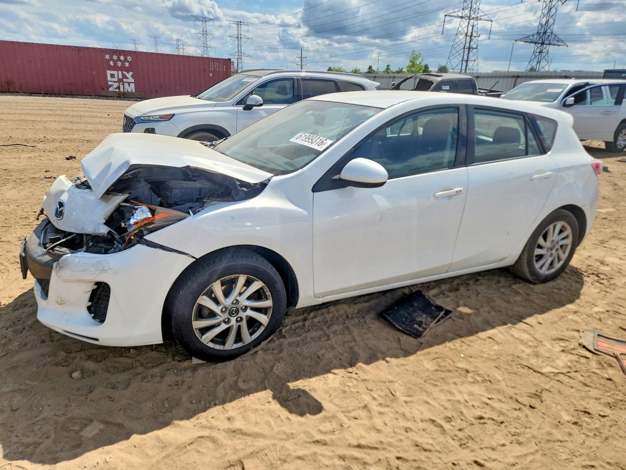 2013 Mazda 3 I White vin: JM1BL1L78D1718894