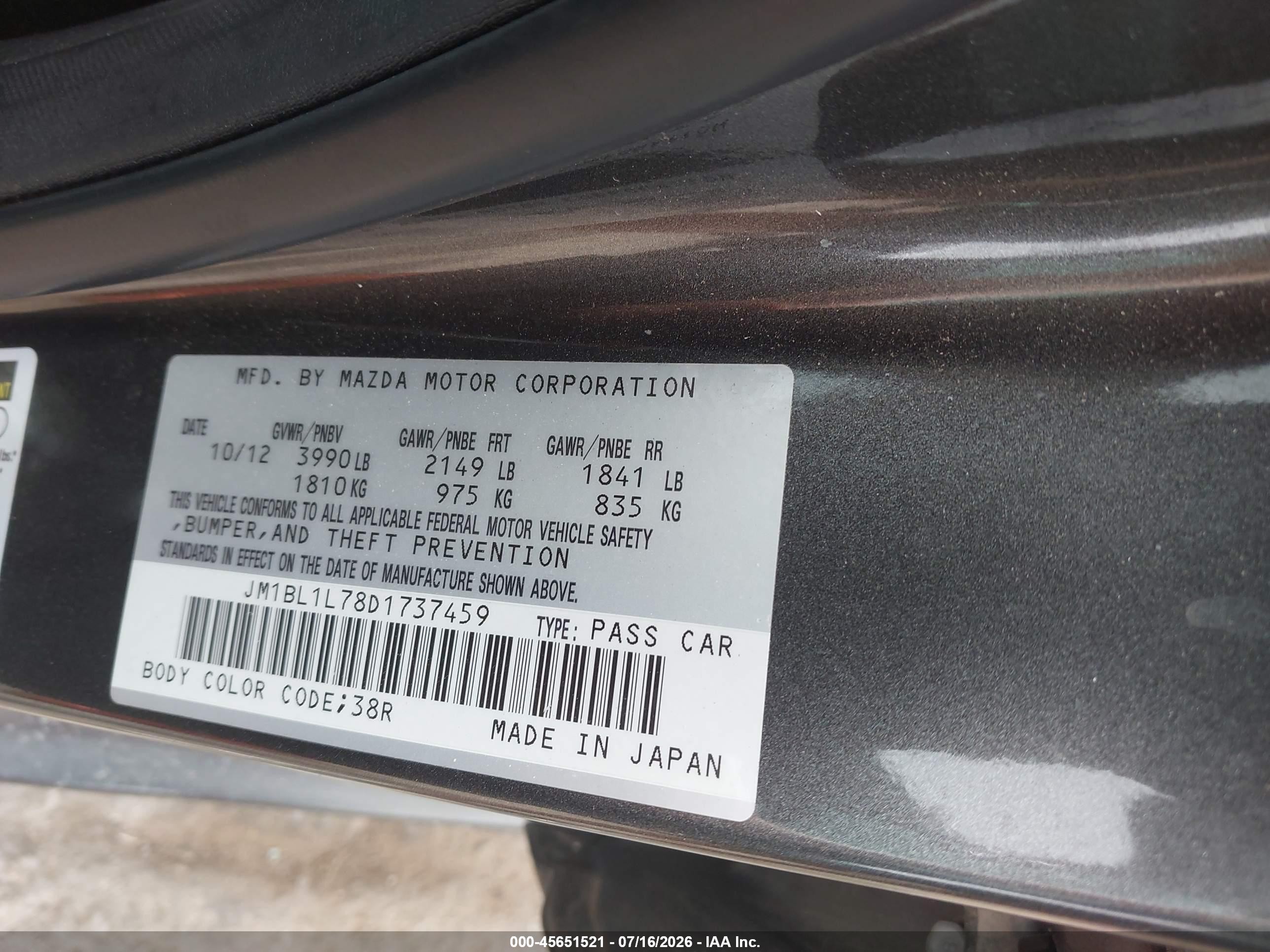 2013 Mazda Mazda3 I Touring Silver vin: JM1BL1L78D1737459