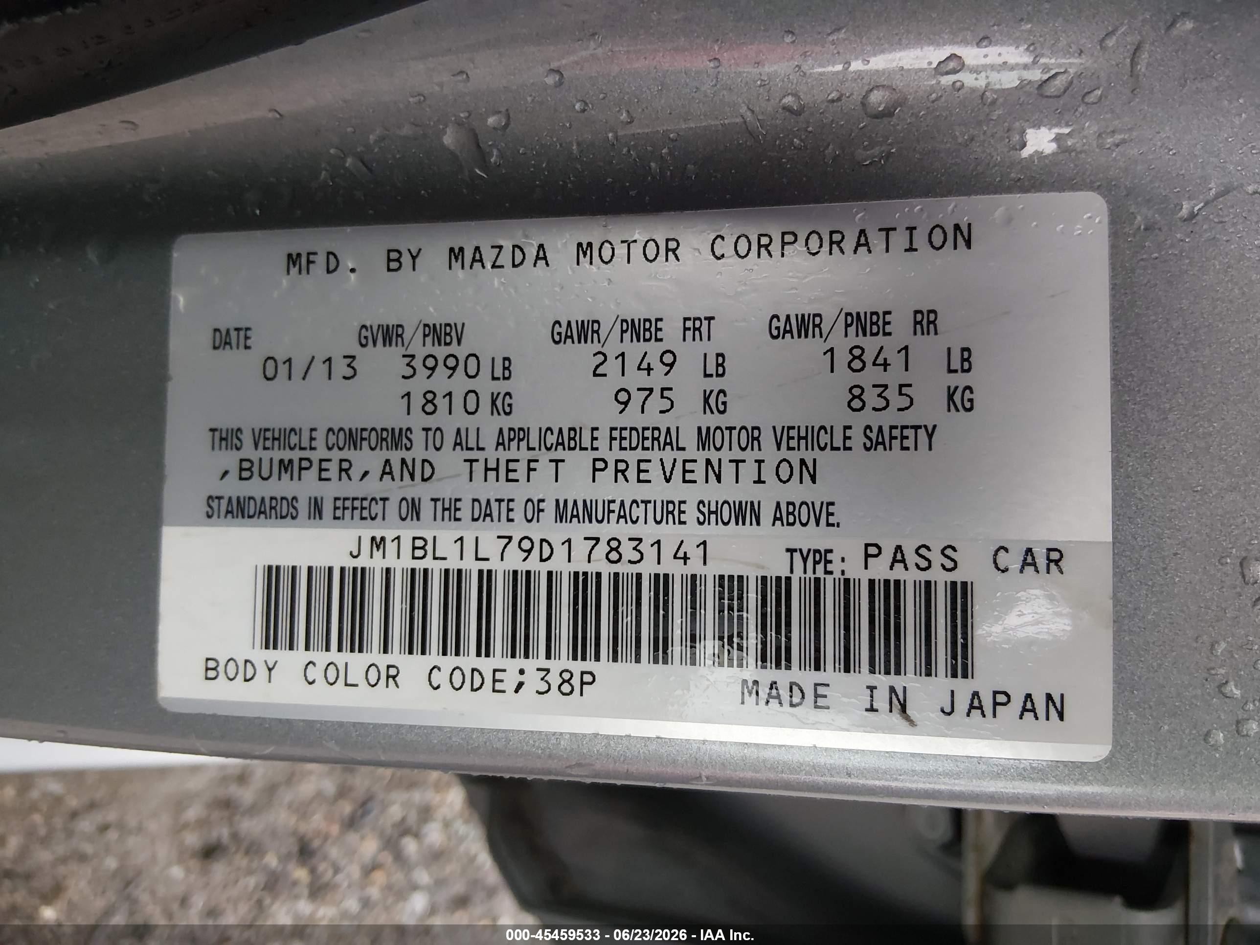 2013 Mazda Mazda3 I Touring Silver vin: JM1BL1L79D1783141