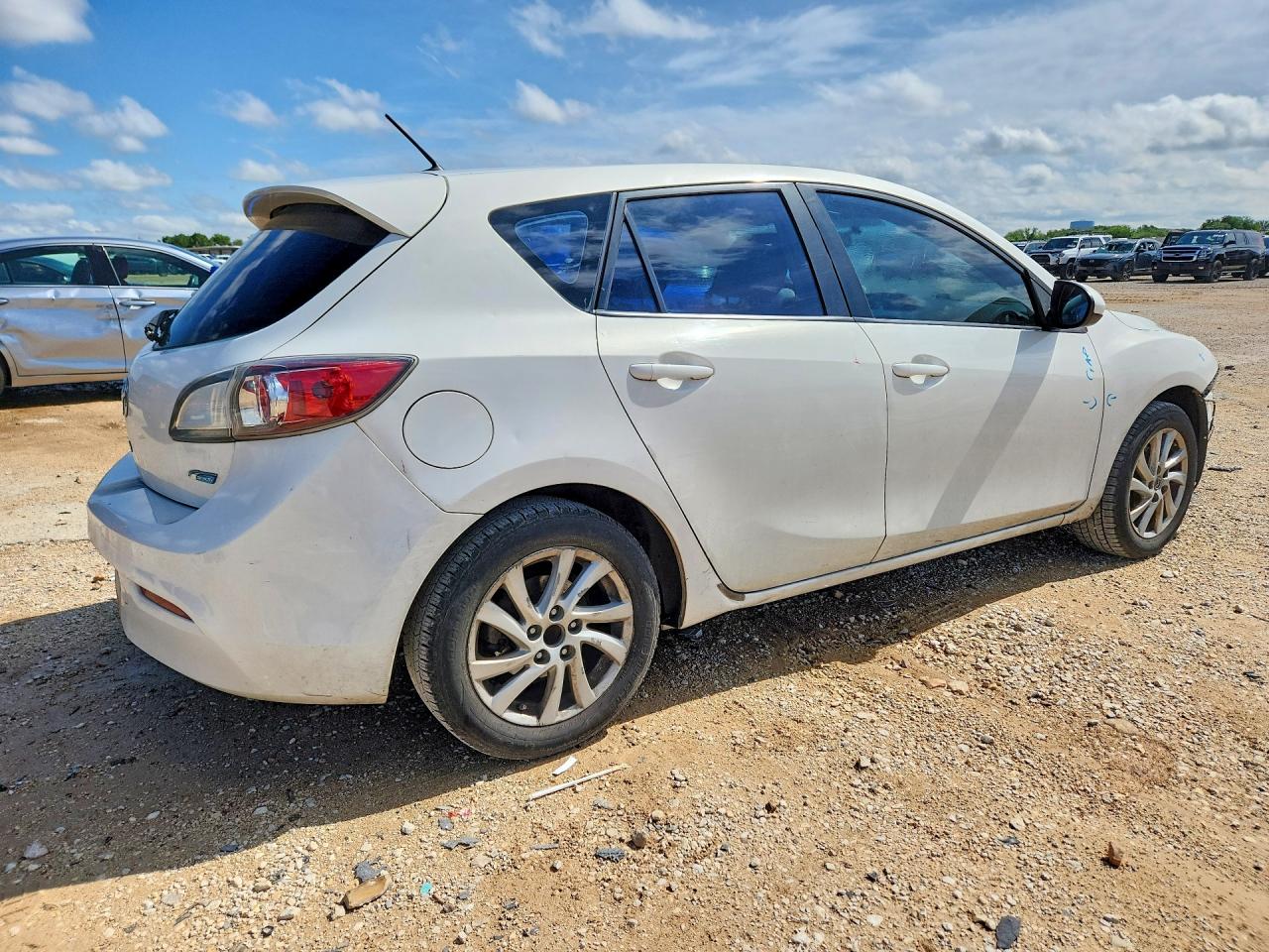 2012 Mazda 3 I White vin: JM1BL1L7XC1594786