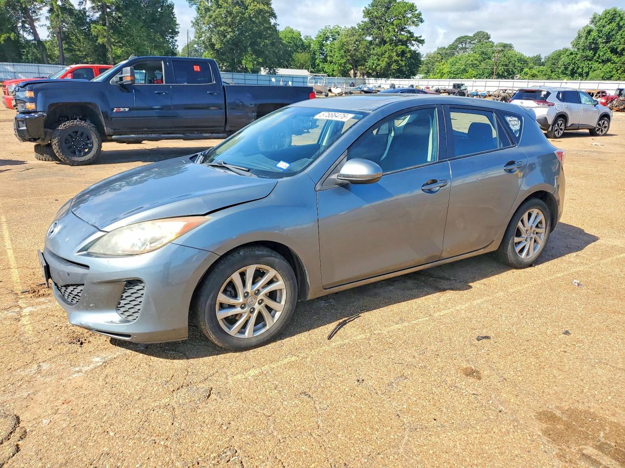 2012 Mazda 3 I Gray vin: JM1BL1L7XC1644683