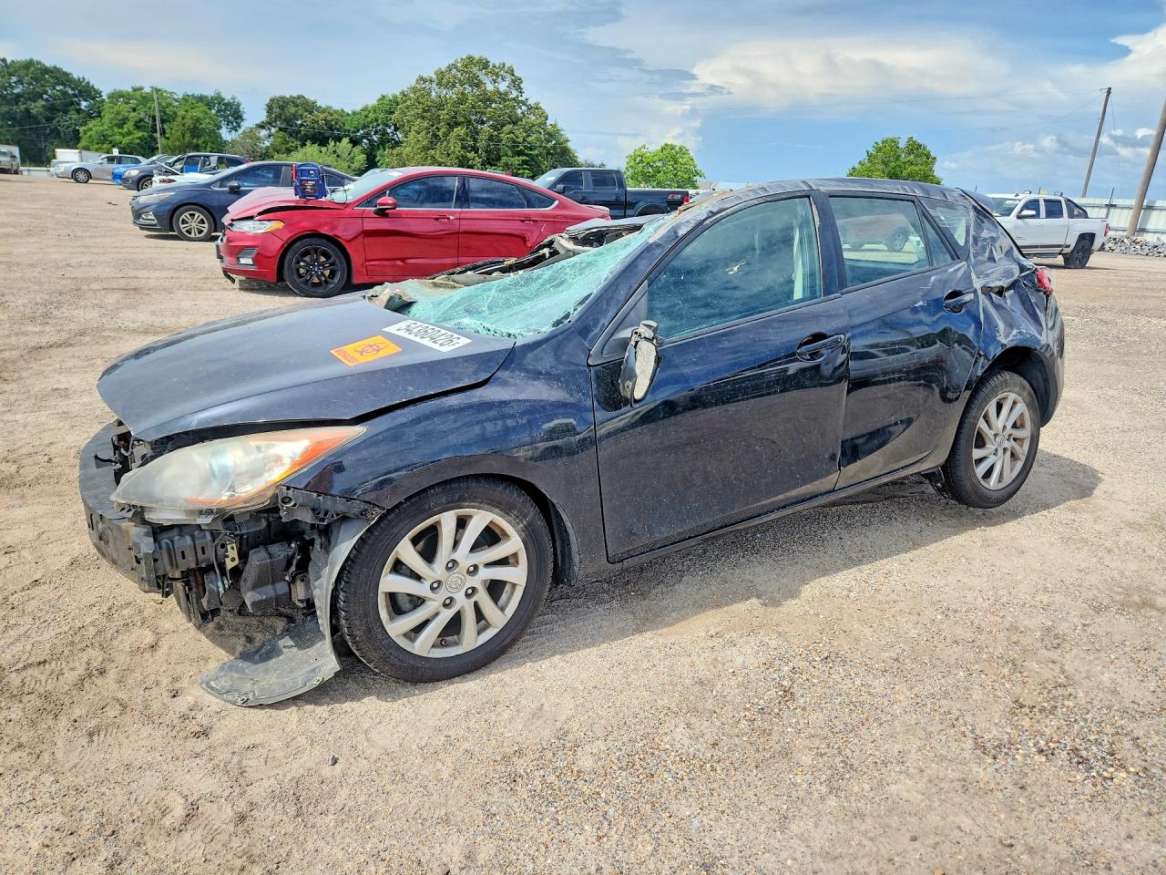 2012 Mazda 3 I Черный vin: JM1BL1L7XC1692720