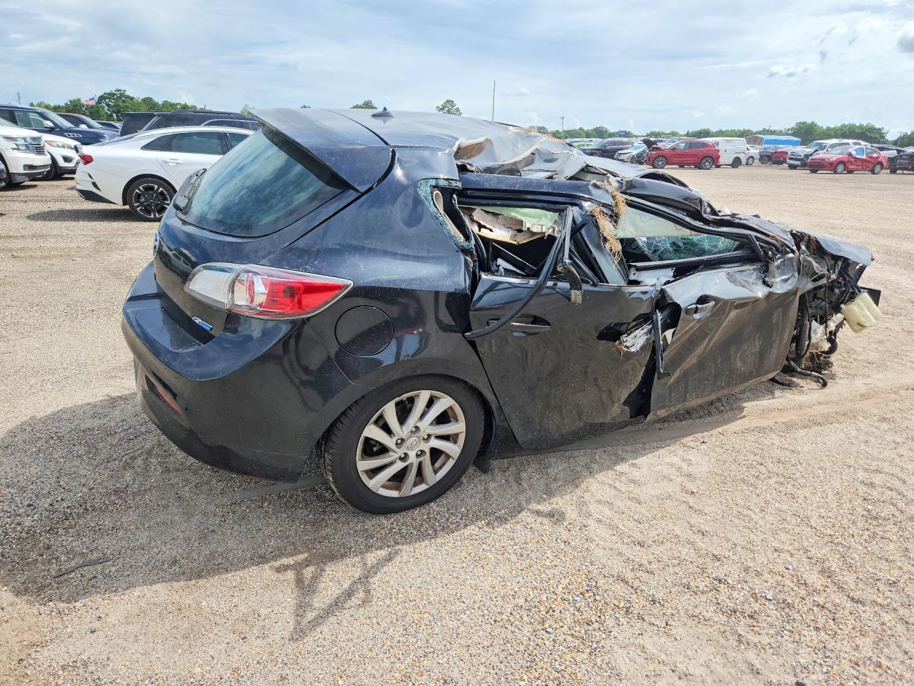 2012 Mazda 3 I Черный vin: JM1BL1L7XC1692720