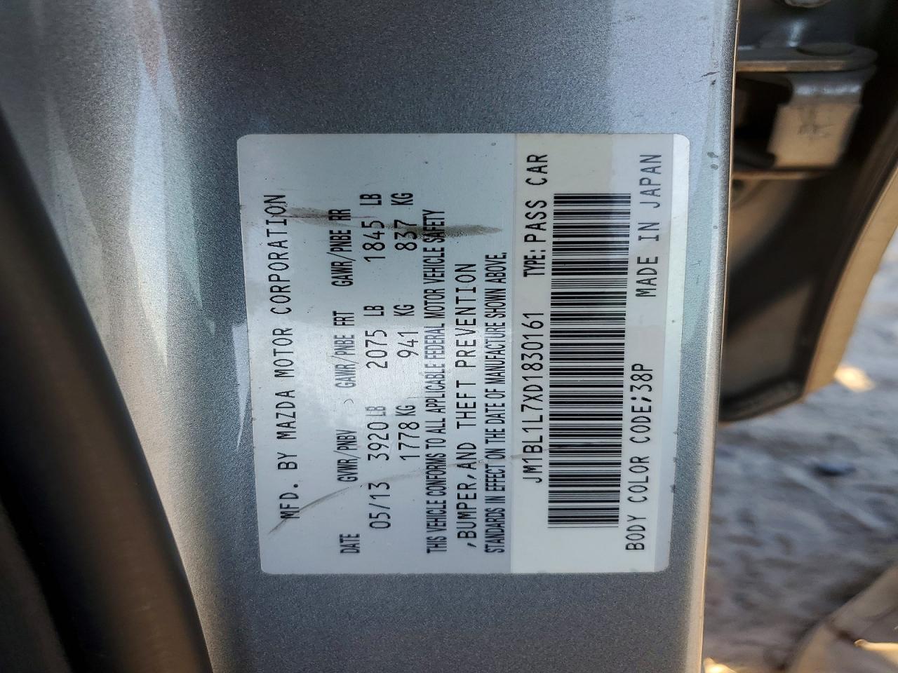 2013 Mazda 3 I Silver vin: JM1BL1L7XD1830161