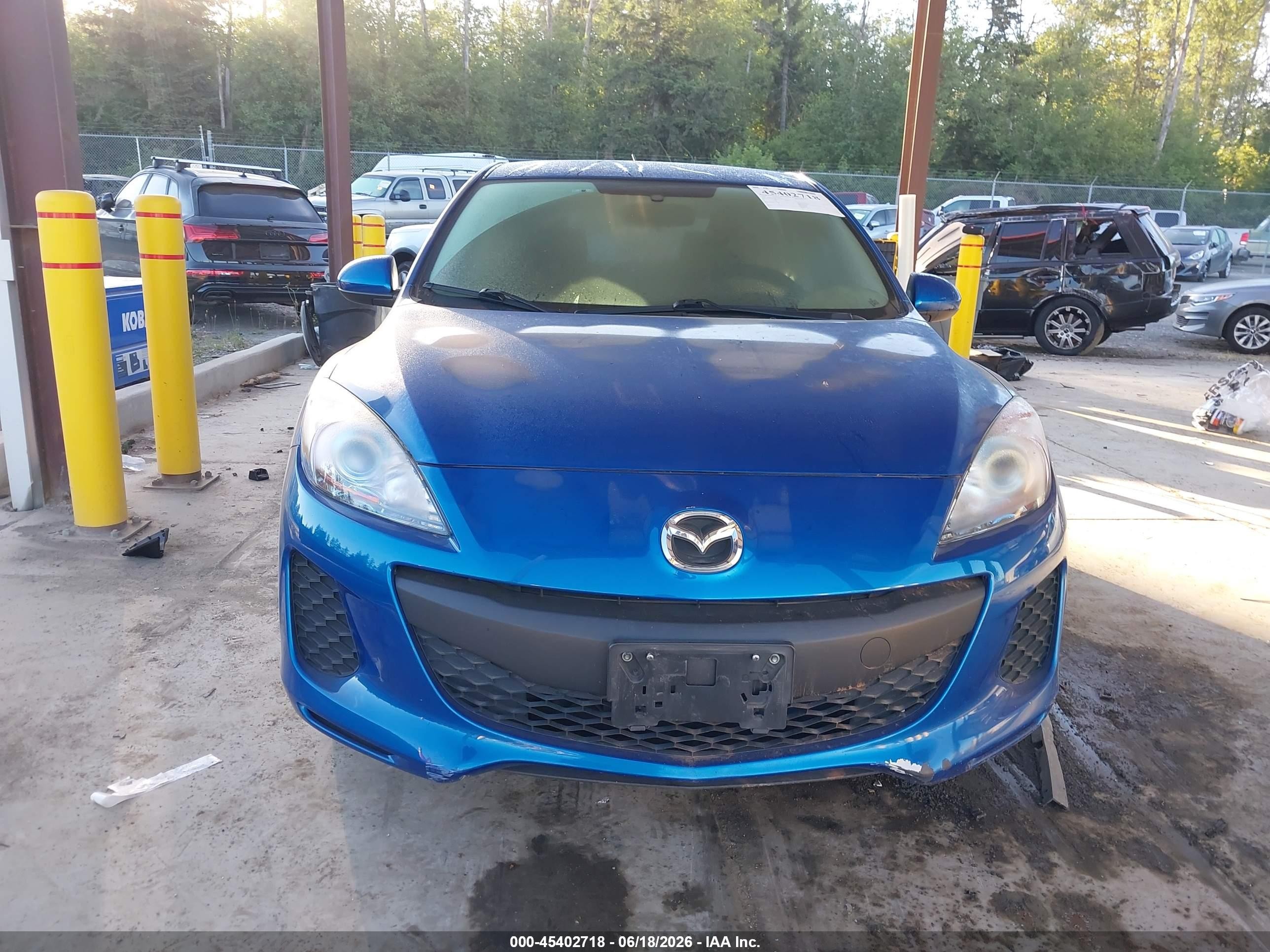 2012 Mazda Mazda3 I Touring Синий vin: JM1BL1L81C1525459