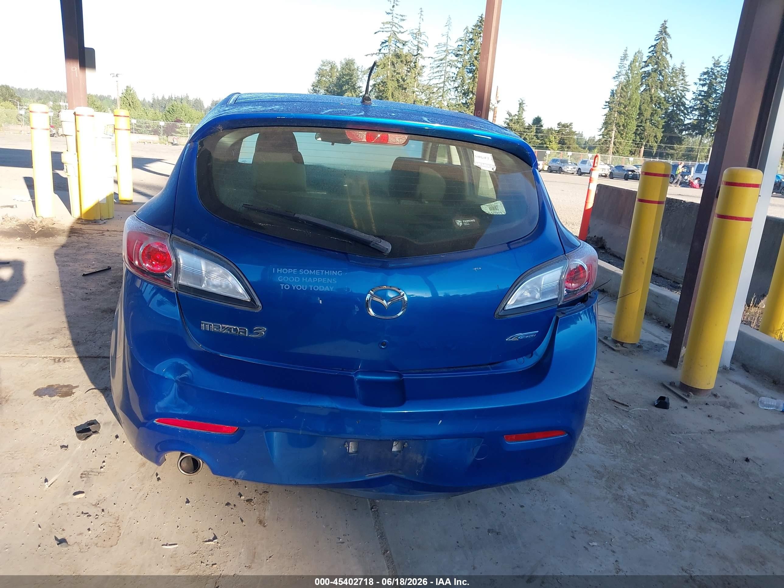 2012 Mazda Mazda3 I Touring Синий vin: JM1BL1L81C1525459