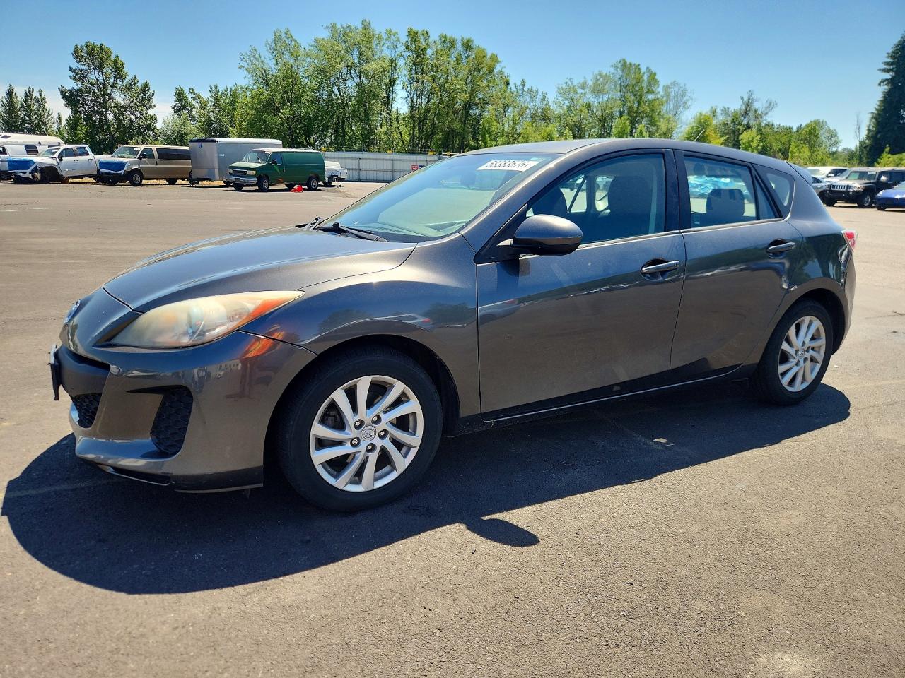 2012 Mazda 3 I Gray vin: JM1BL1L81C1681596