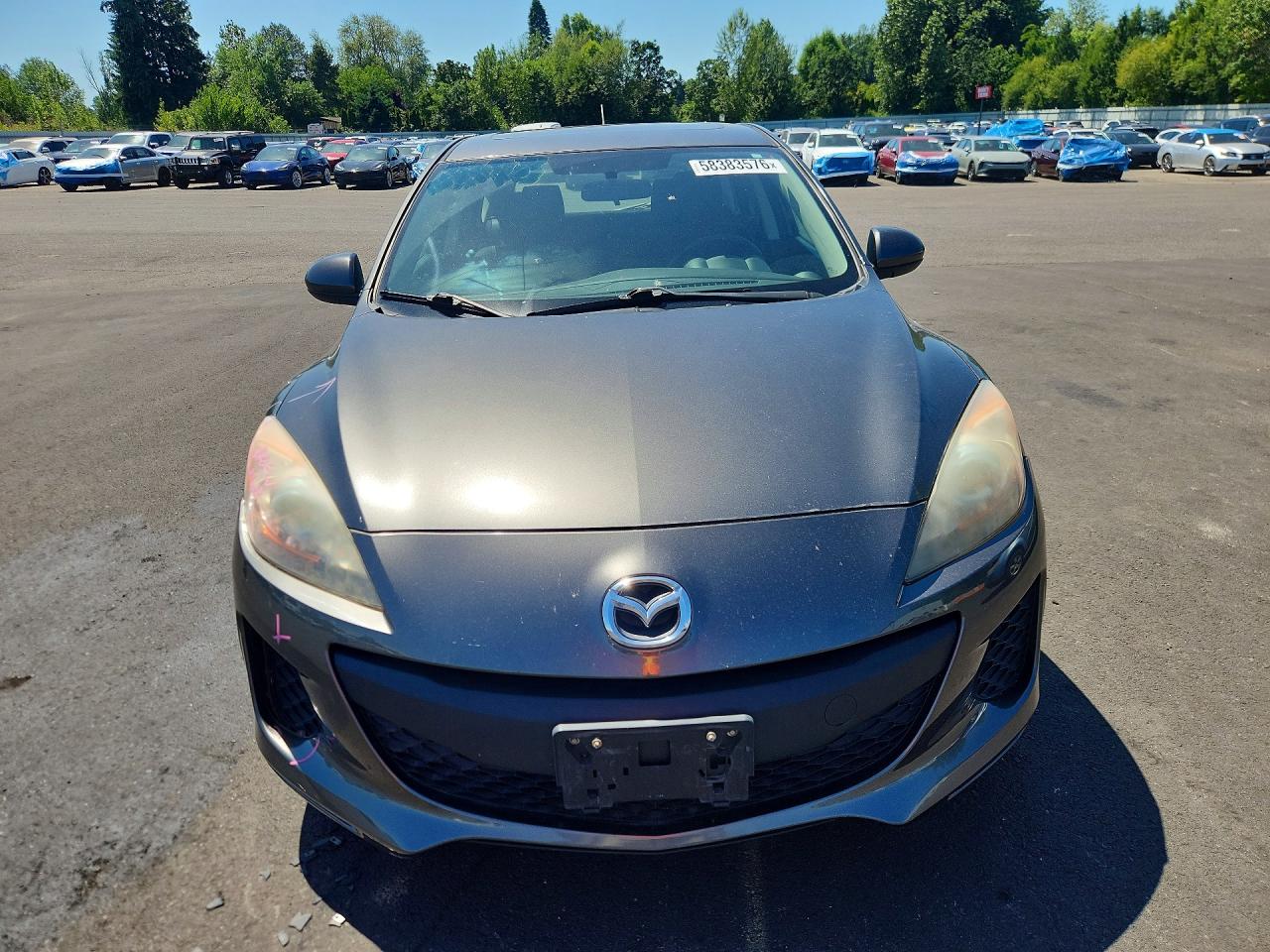 2012 Mazda 3 I Gray vin: JM1BL1L81C1681596