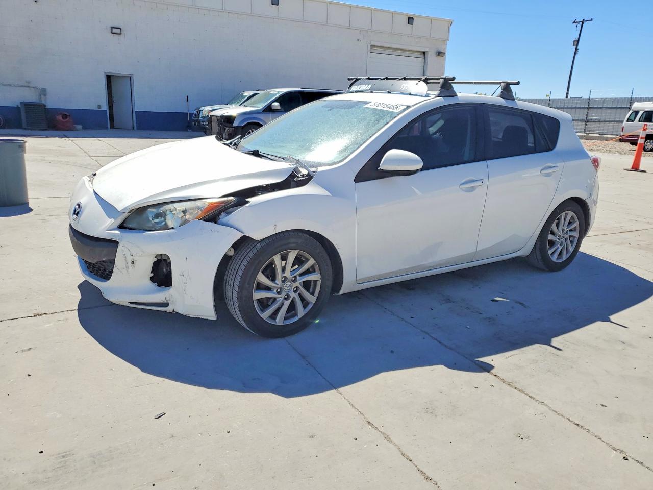 2012 Mazda 3 I White vin: JM1BL1L83C1552730