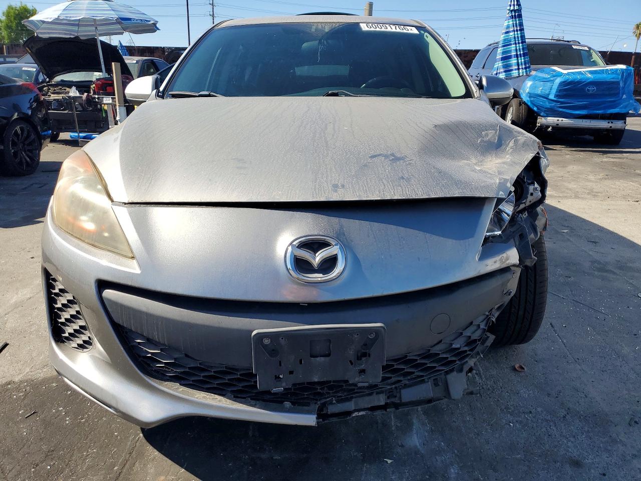 2012 Mazda 3 I Gray vin: JM1BL1L83C1653847