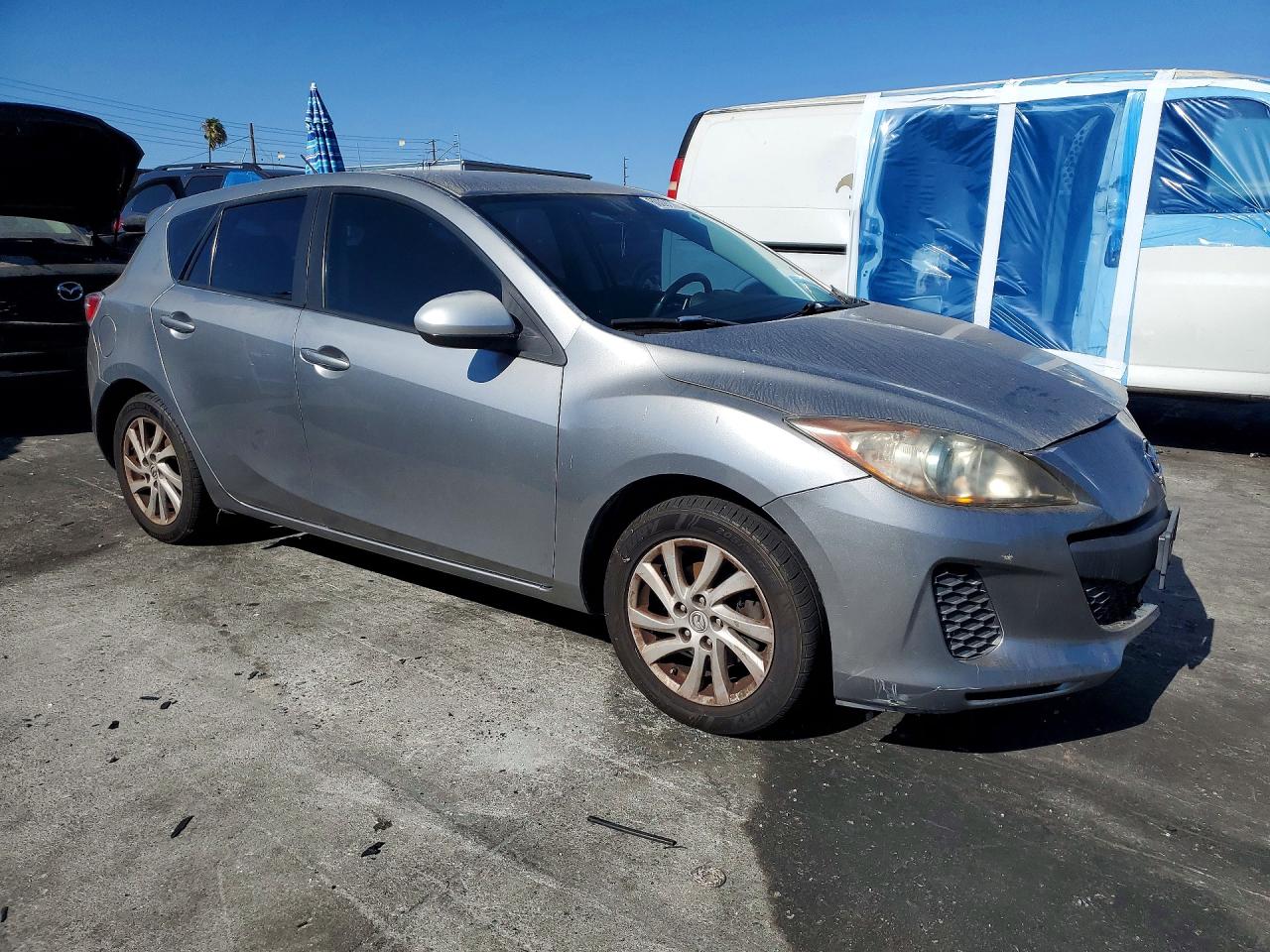 2012 Mazda 3 I Gray vin: JM1BL1L83C1653847