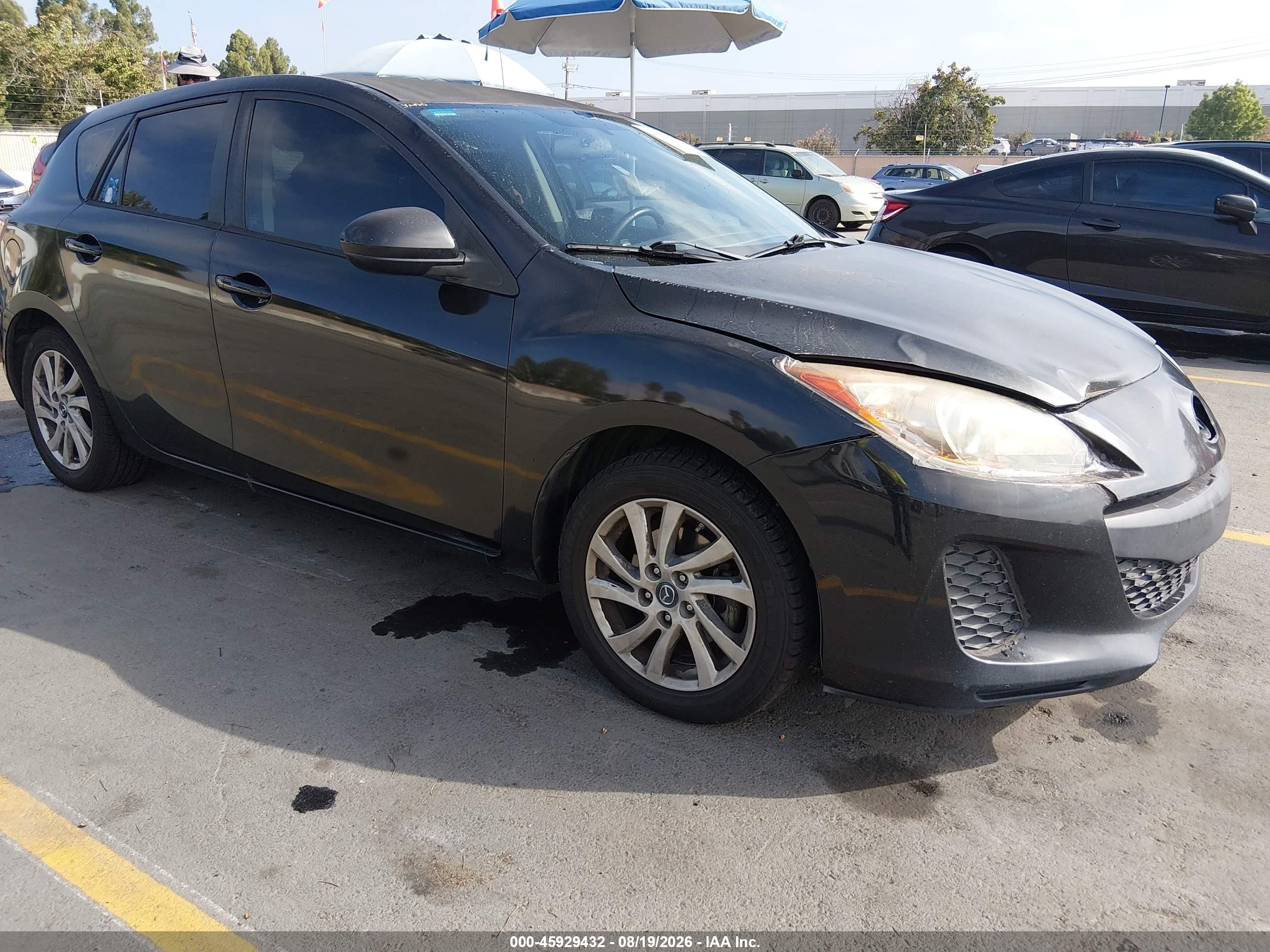 2012 Mazda Mazda3 I Touring Black vin: JM1BL1L83C1669143