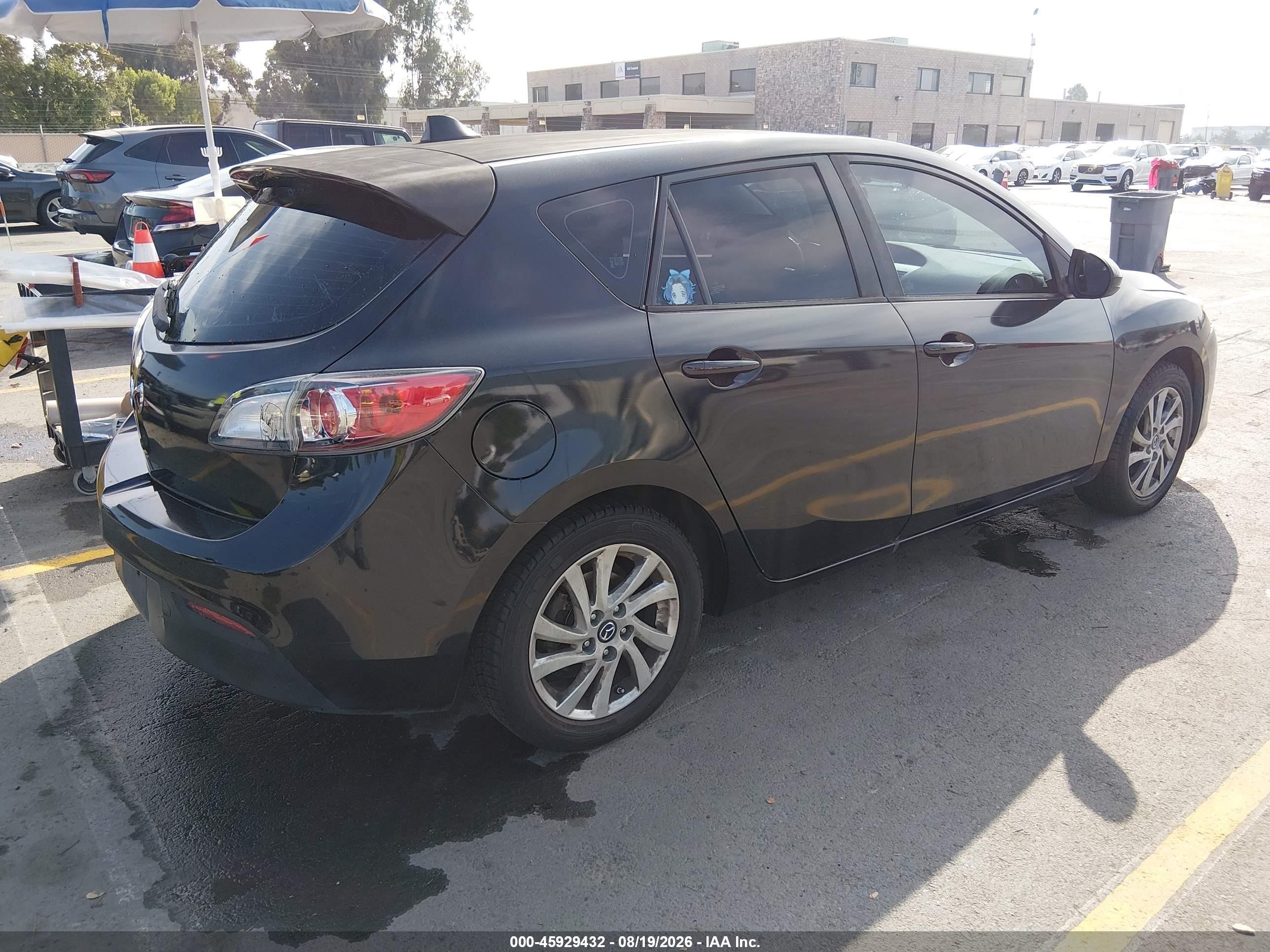 2012 Mazda Mazda3 I Touring Black vin: JM1BL1L83C1669143
