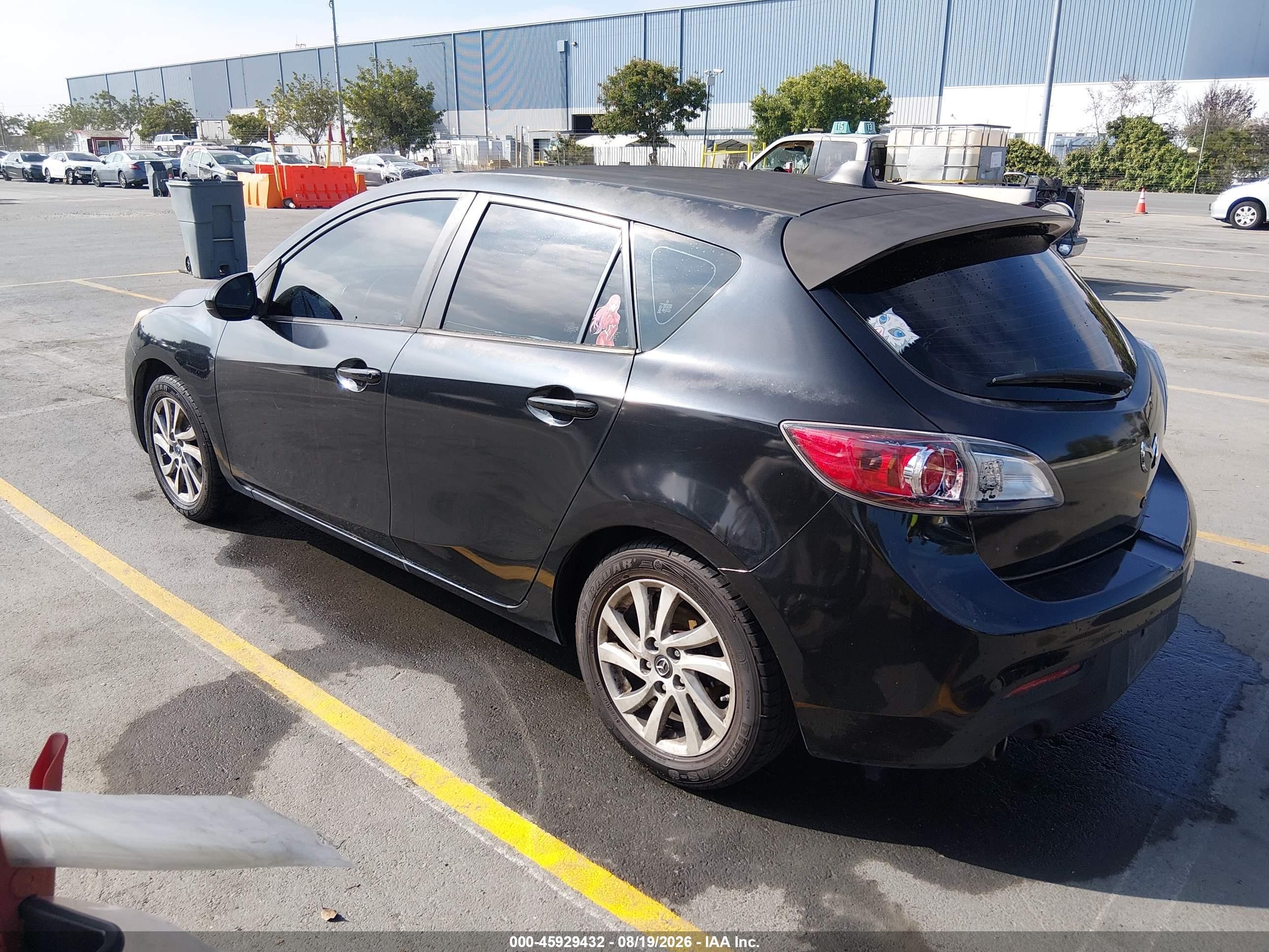 2012 Mazda Mazda3 I Touring Black vin: JM1BL1L83C1669143