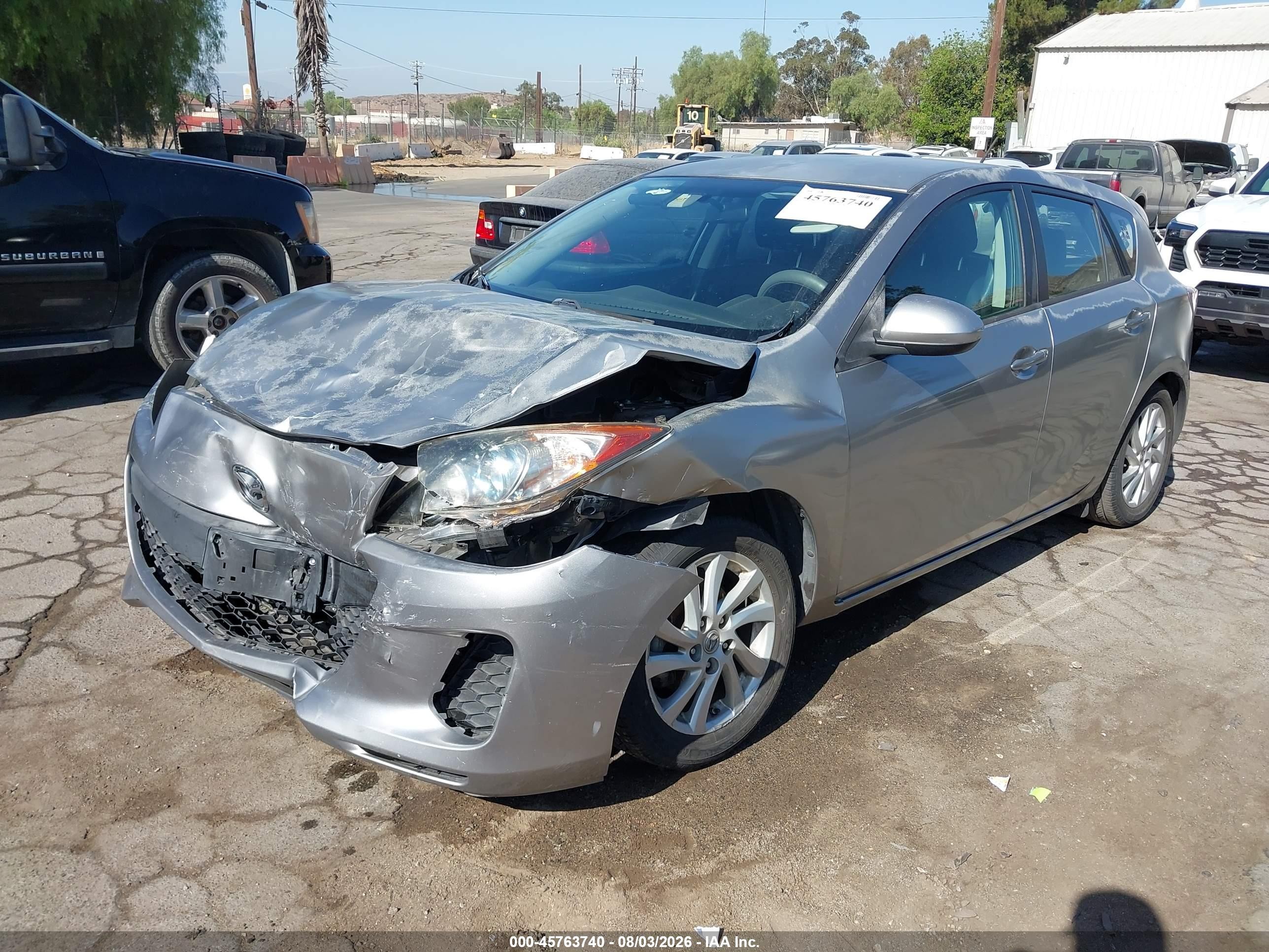 2012 Mazda Mazda3 I Touring Gray vin: JM1BL1L84C1552655