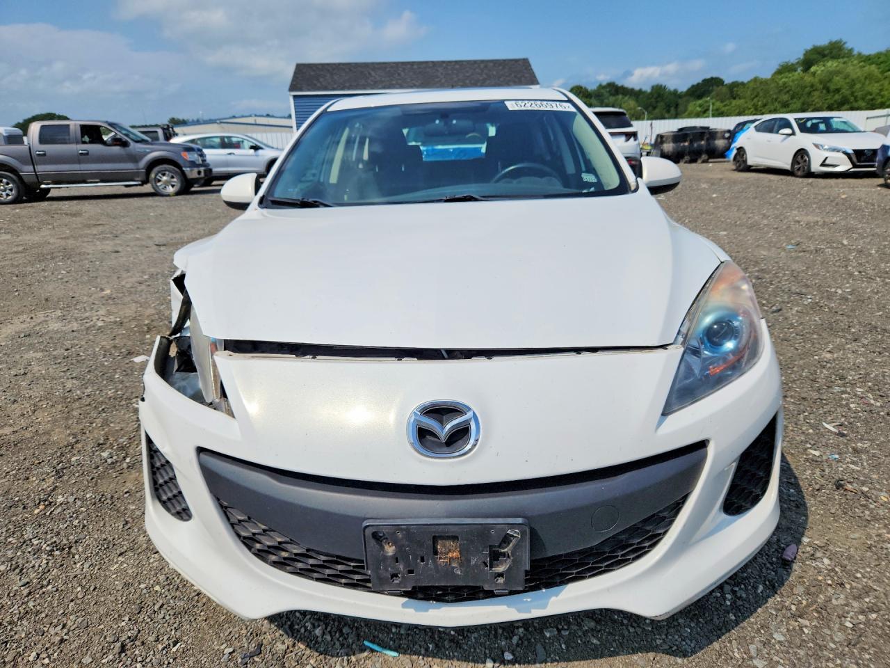 2012 Mazda 3 I White vin: JM1BL1L84C1584411