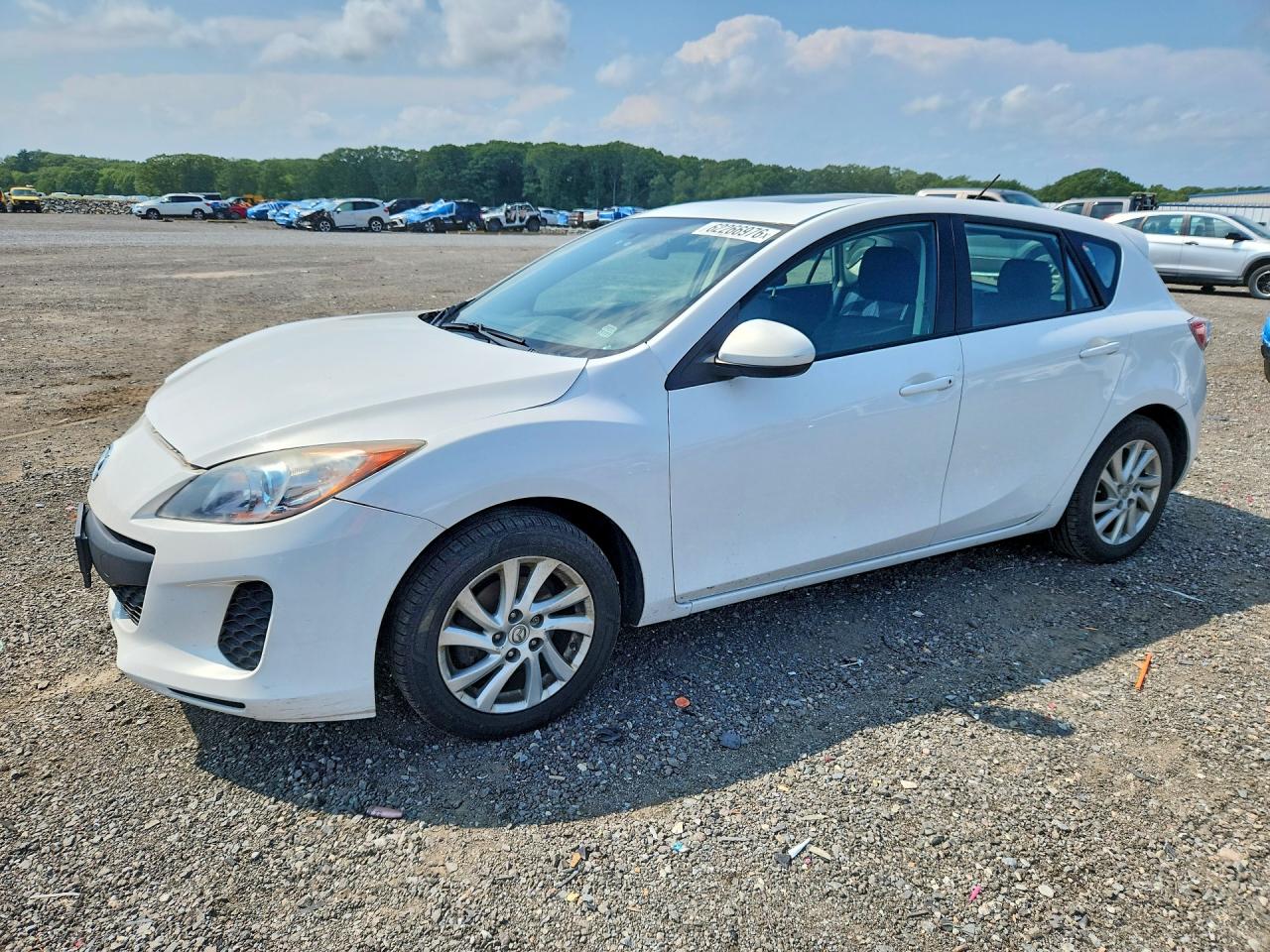 2012 Mazda 3 I White vin: JM1BL1L84C1584411