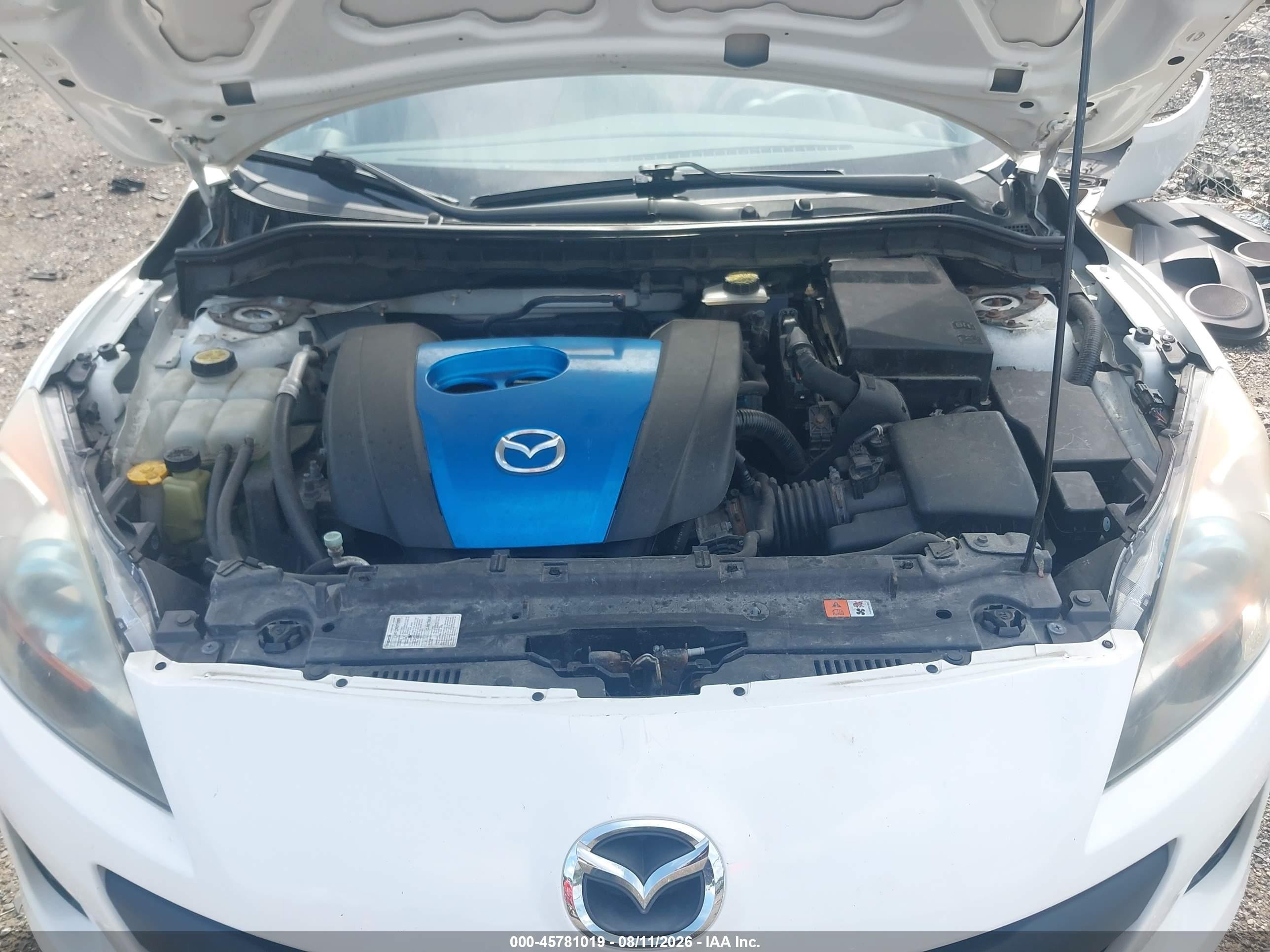 2012 Mazda Mazda3 I Touring White vin: JM1BL1L85C1639044