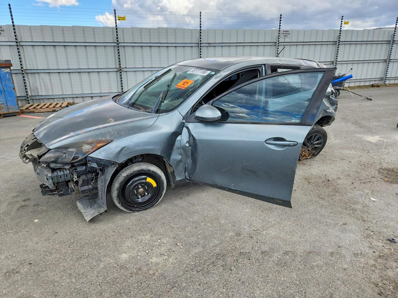 2012 Mazda 3 I Gray vin: JM1BL1L85C1671492