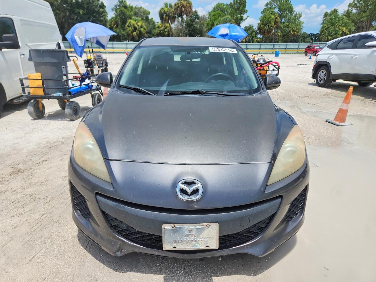 2013 Mazda 3 I Gray vin: JM1BL1L85D1707926