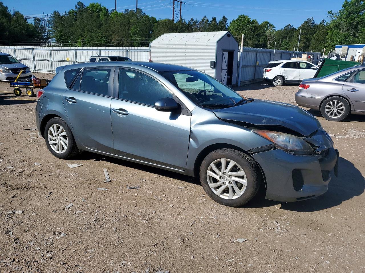 2012 Mazda 3 I Blue vin: JM1BL1L86C1564032