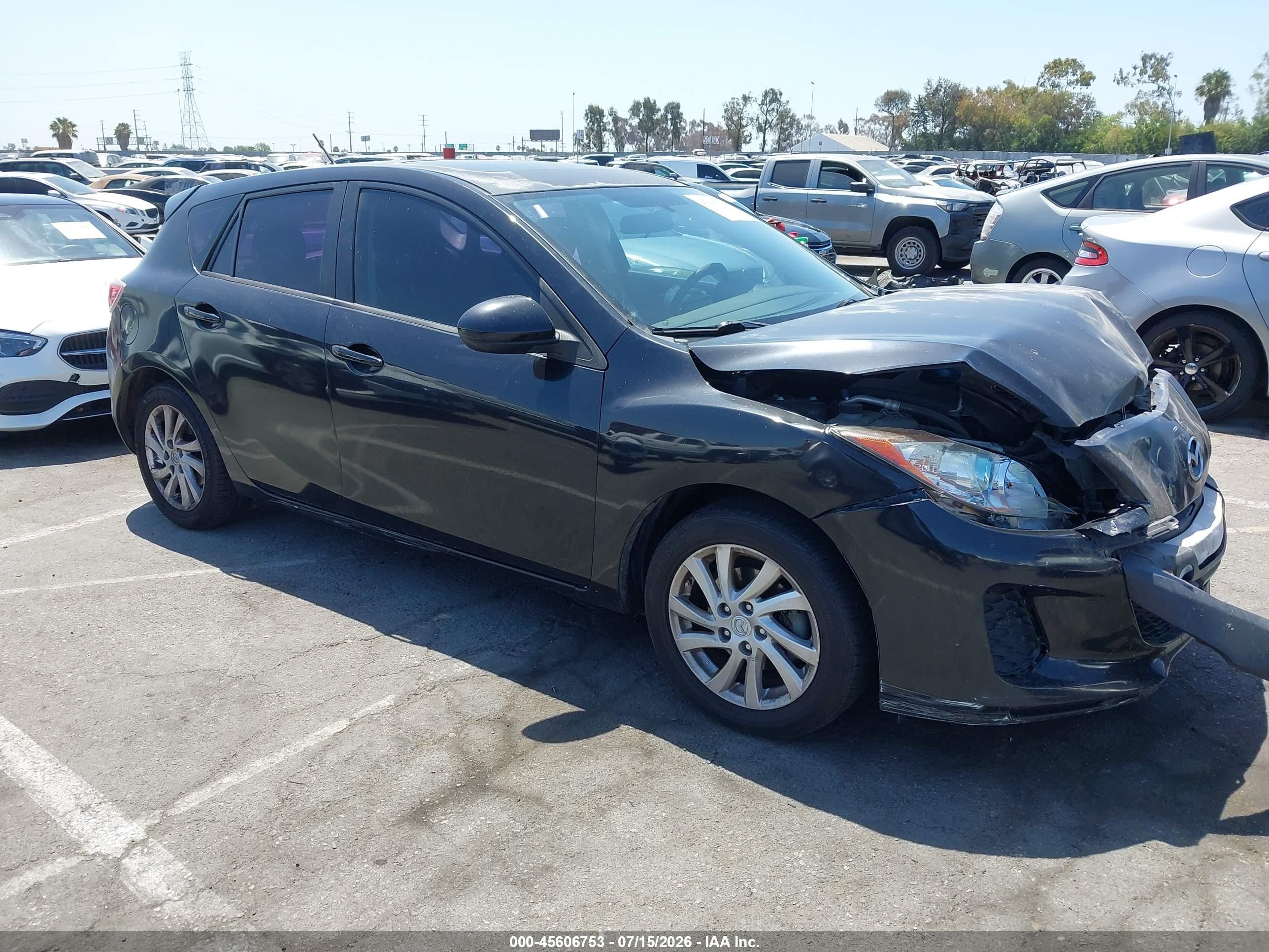 2012 Mazda Mazda3 I Touring Black vin: JM1BL1L86C1610457
