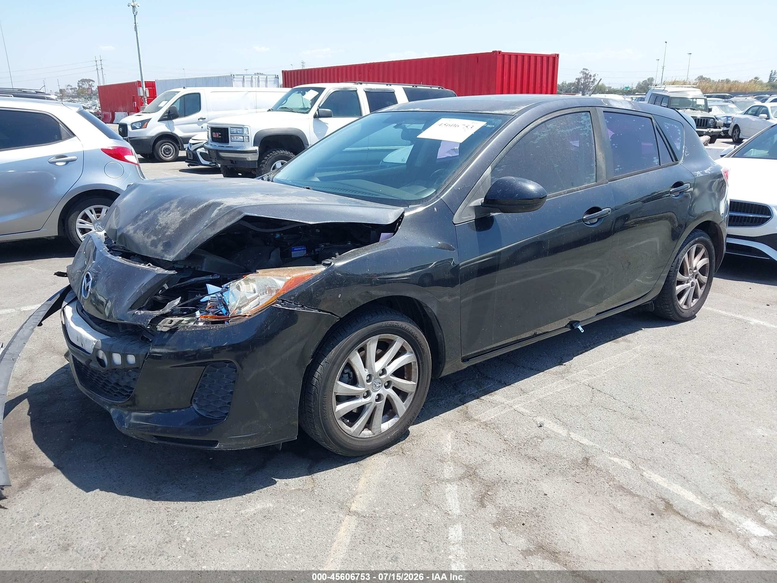 2012 Mazda Mazda3 I Touring Black vin: JM1BL1L86C1610457
