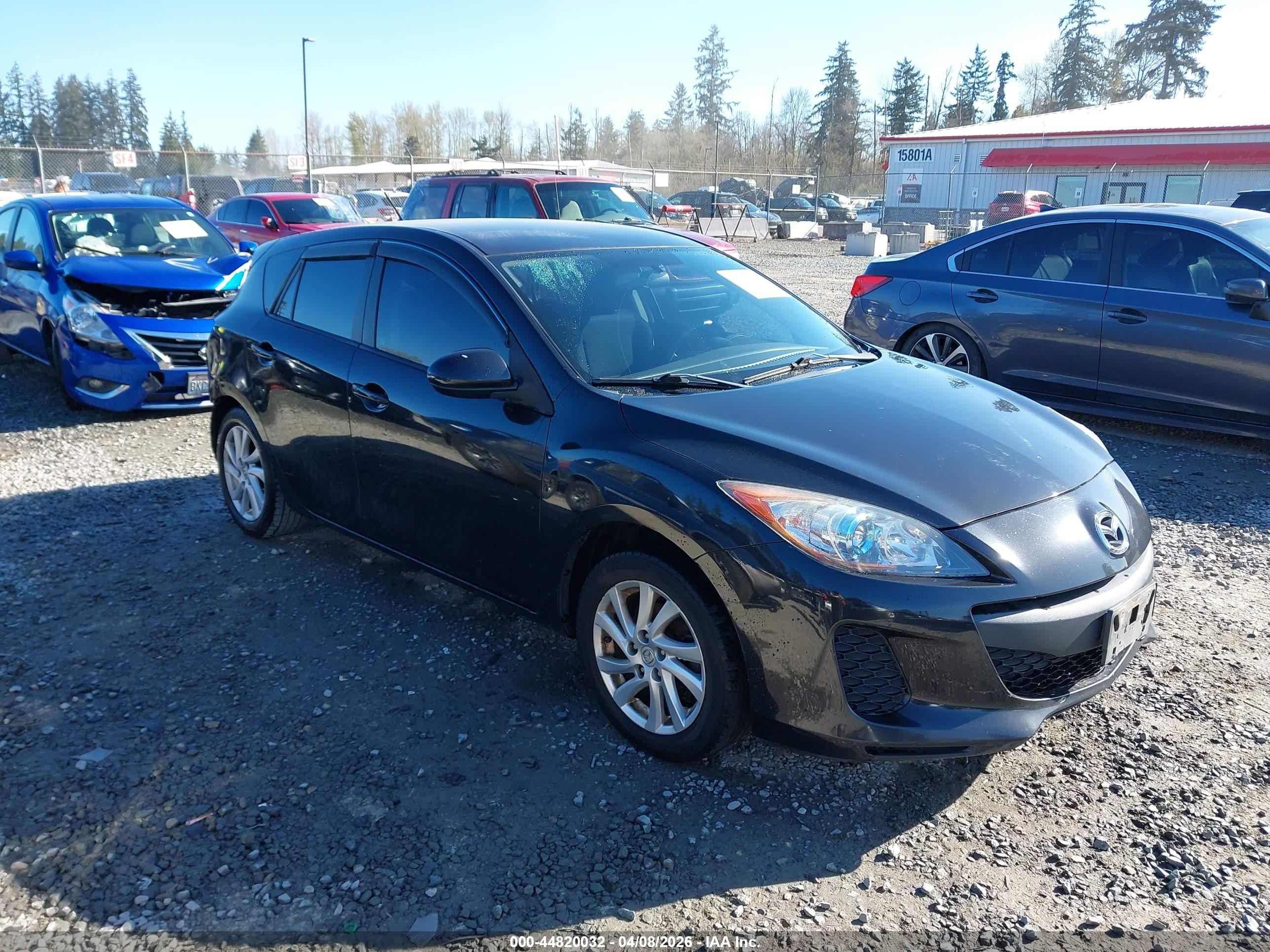 2012 Mazda Mazda3 I Touring Black vin: JM1BL1L86C1631518