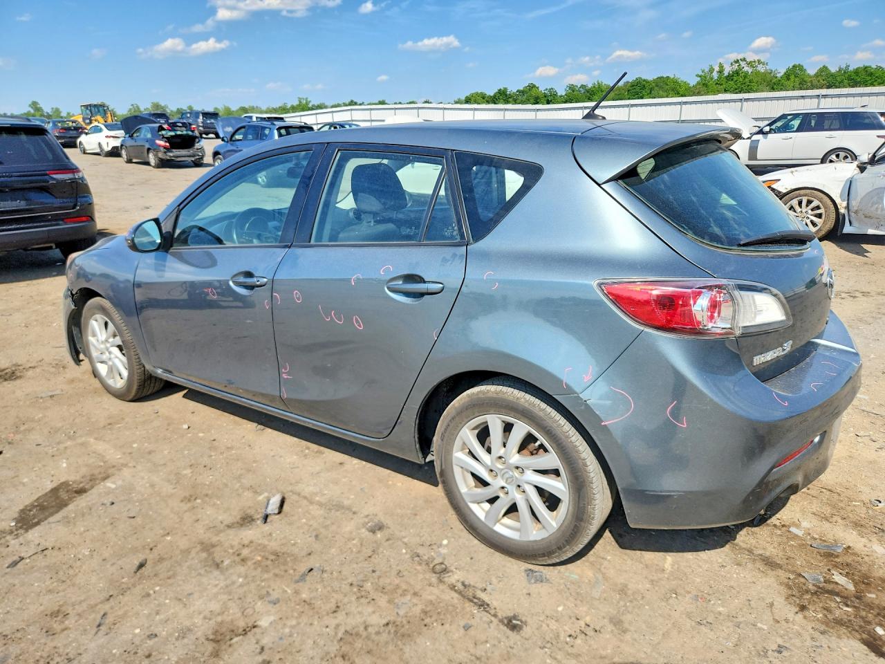 2012 Mazda 3 I Gray vin: JM1BL1L8XC1655451