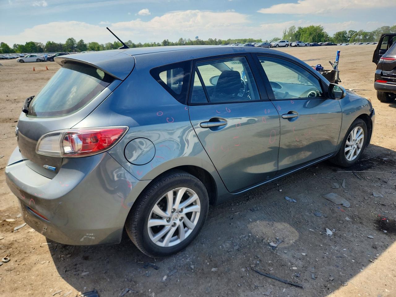 2012 Mazda 3 I Gray vin: JM1BL1L8XC1655451