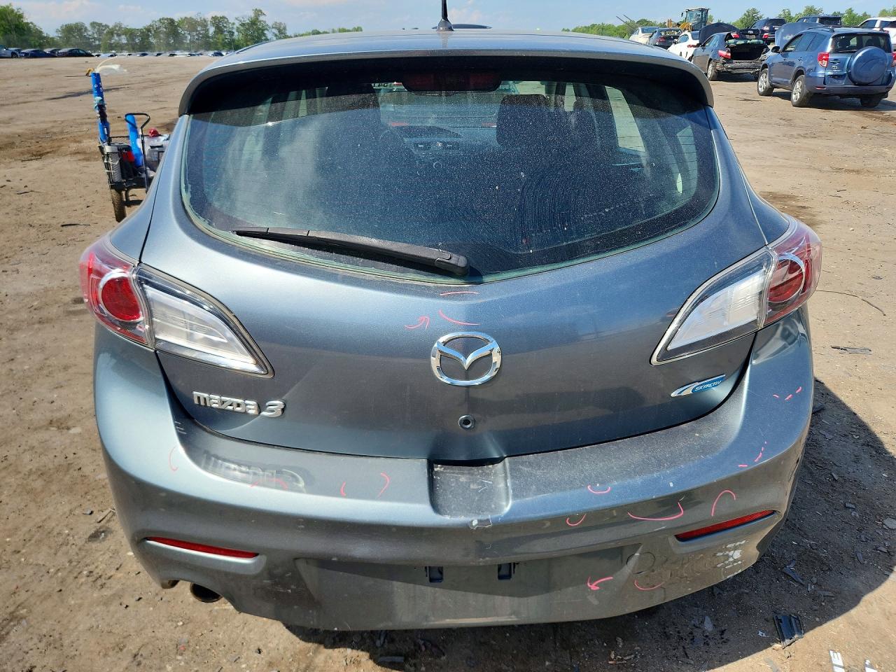 2012 Mazda 3 I Gray vin: JM1BL1L8XC1655451
