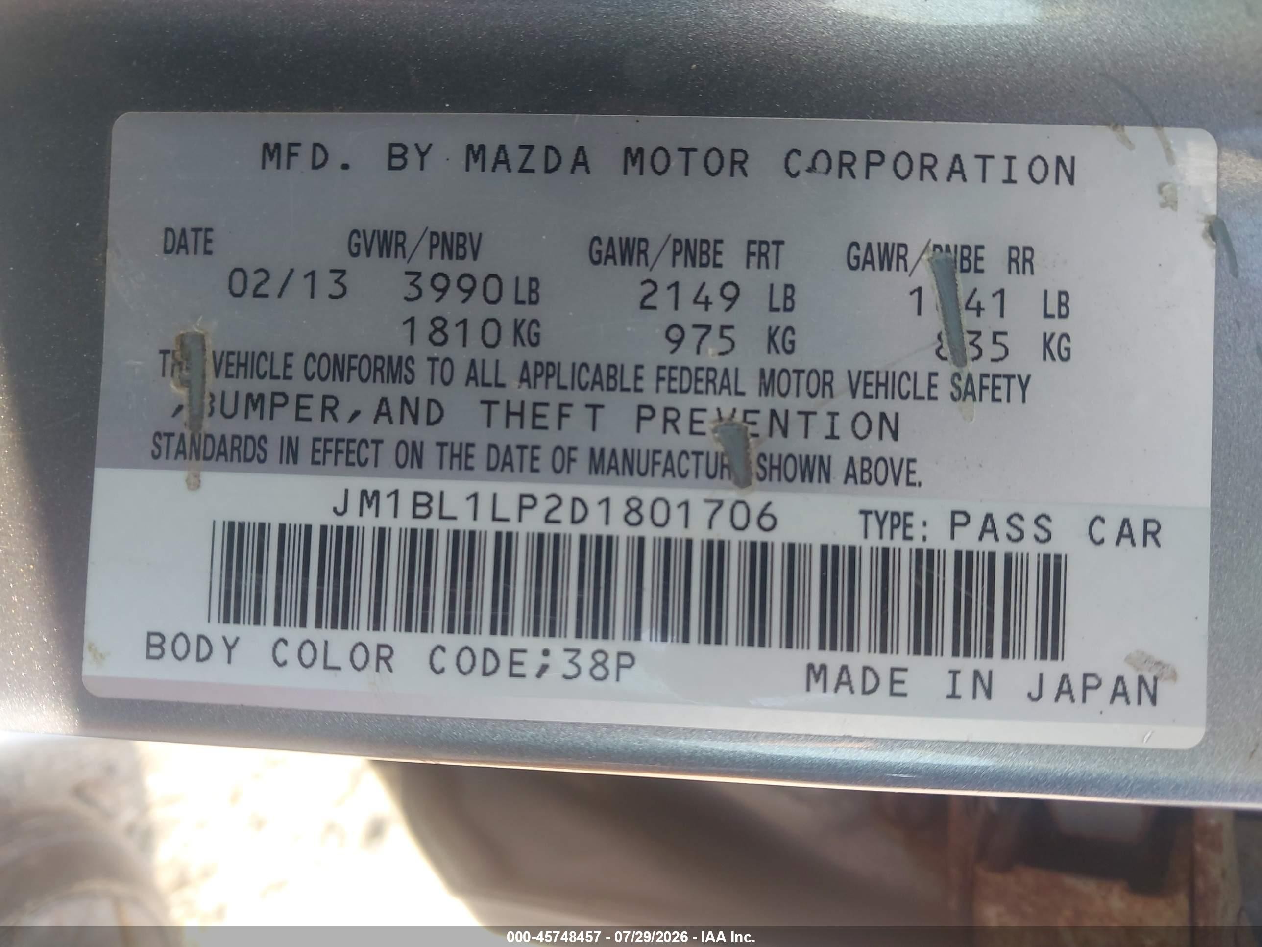 2013 Mazda Mazda3 I Touring Silver vin: JM1BL1LP2D1801706