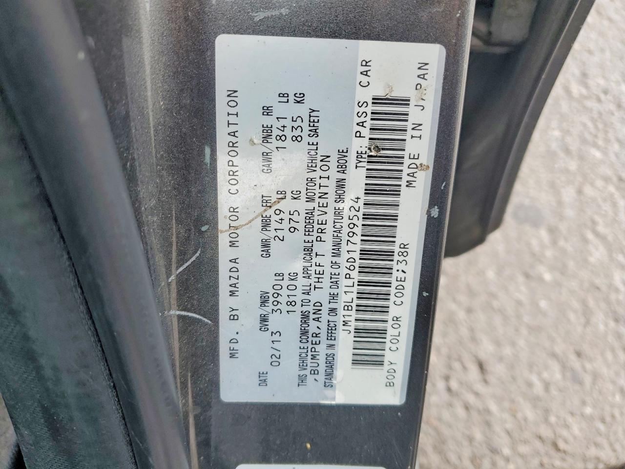 2013 Mazda 3 I Gray vin: JM1BL1LP6D1799524