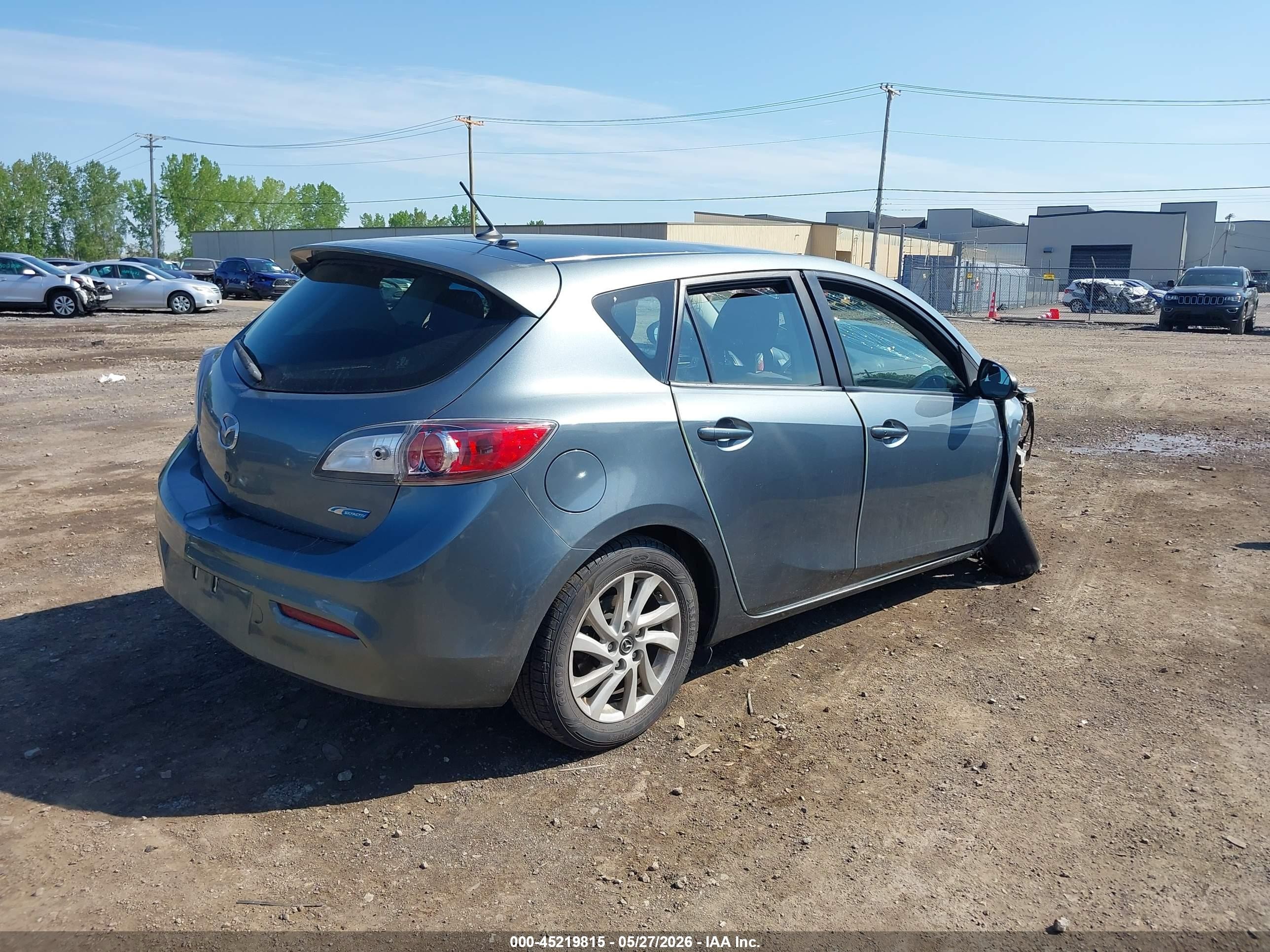 2013 Mazda Mazda3 I Touring Gray vin: JM1BL1LP7D1790041