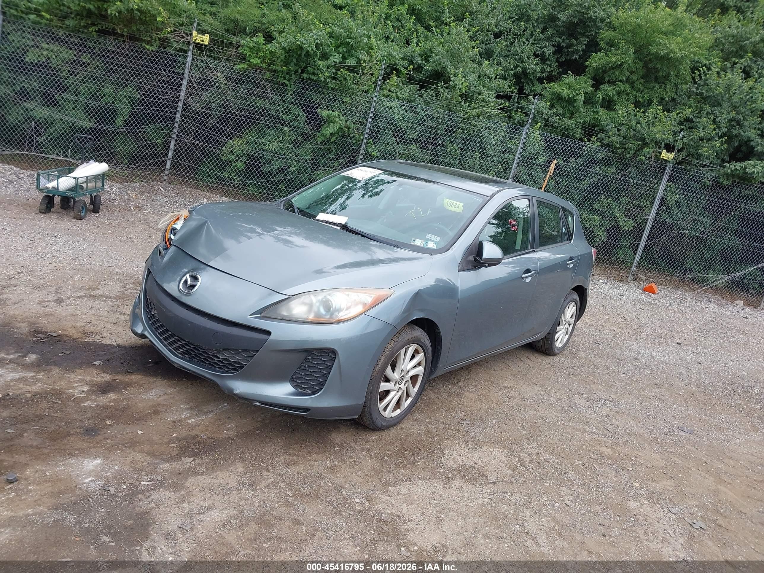 2013 Mazda Mazda3 I Touring Teal vin: JM1BL1LPXD1755879
