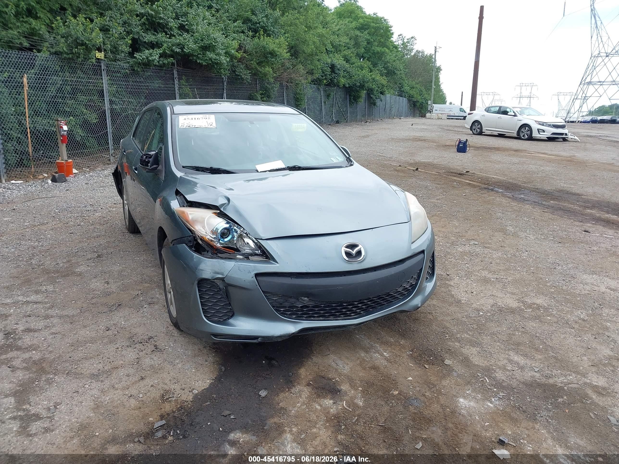 2013 Mazda Mazda3 I Touring Teal vin: JM1BL1LPXD1755879