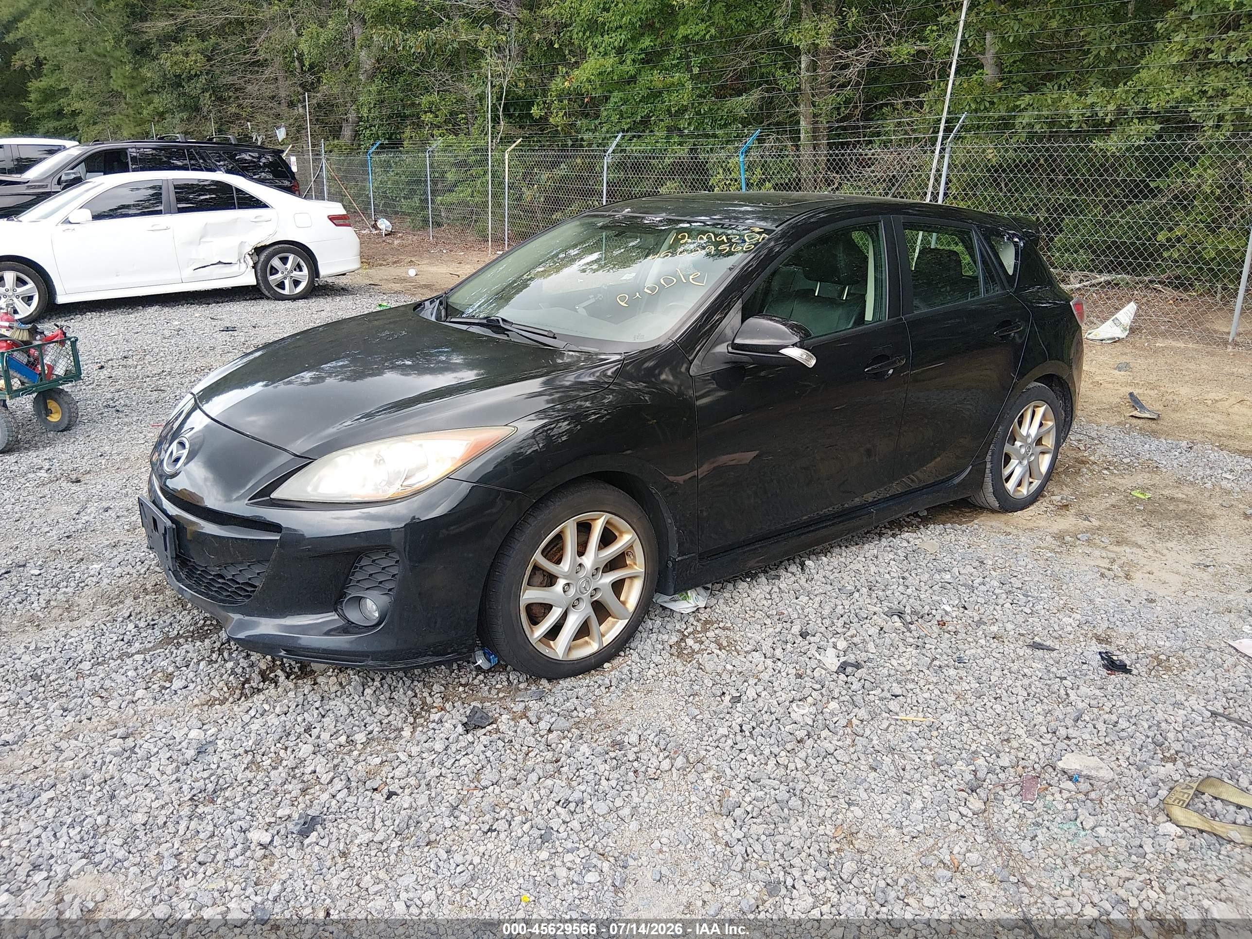 2012 Mazda Mazda3 S Grand Touring Black vin: JM1BL1M53C1541117