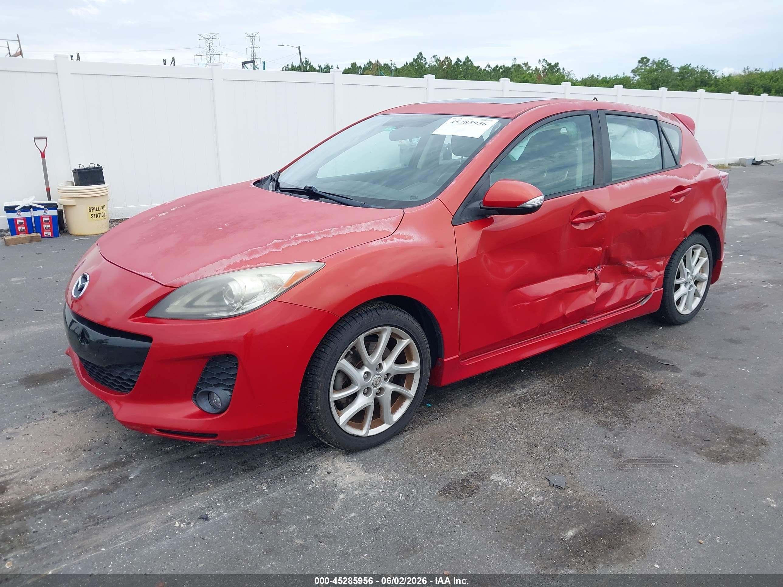 2012 Mazda Mazda3 S Grand Touring Красный vin: JM1BL1M58C1633470