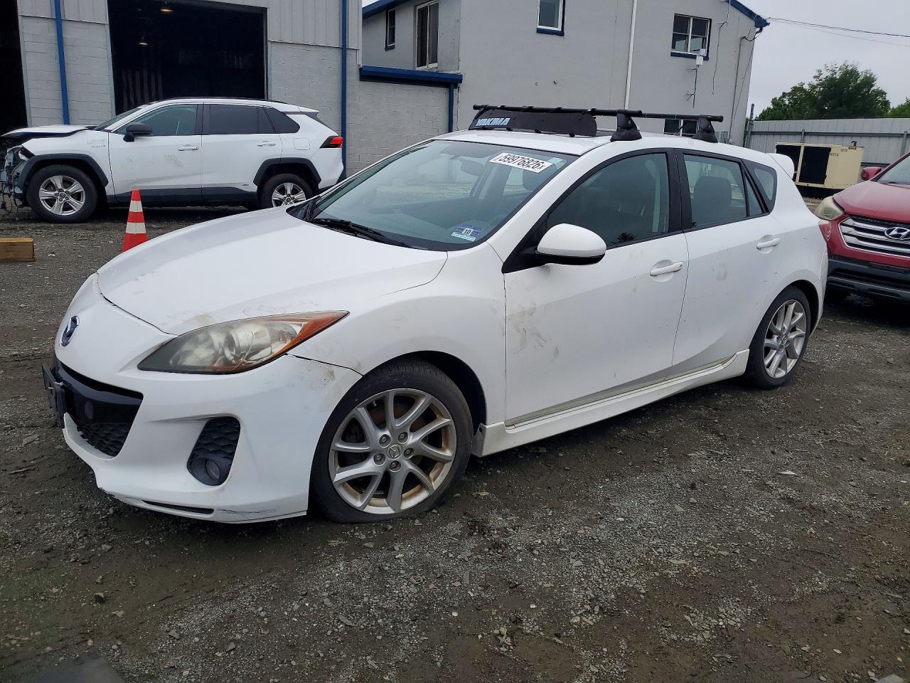 2012 Mazda 3 S White vin: JM1BL1M62C1508120
