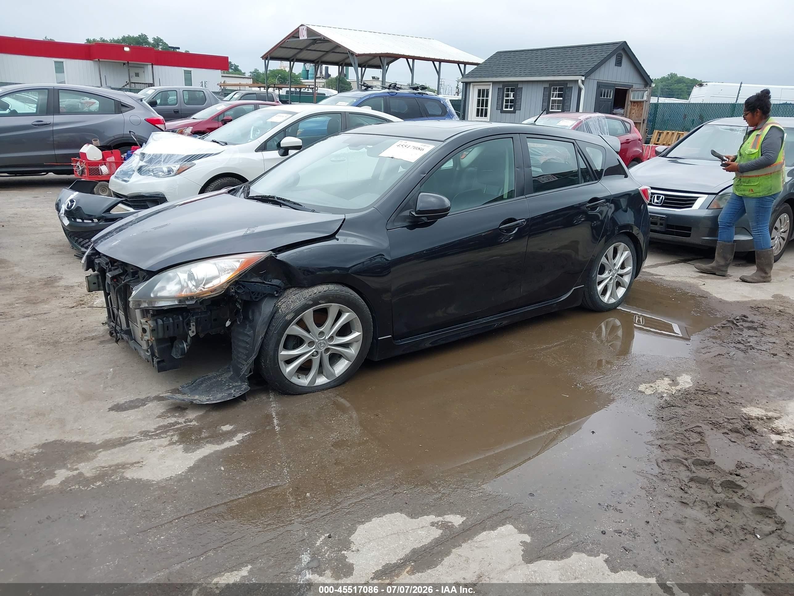 2011 Mazda Mazda3 S Grand Touring Черный vin: JM1BL1M67B1393125