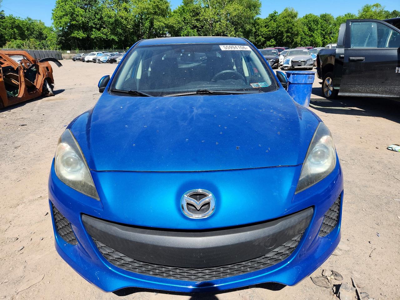 2012 Mazda 3 I Blue vin: JM1BL1M70C1535518