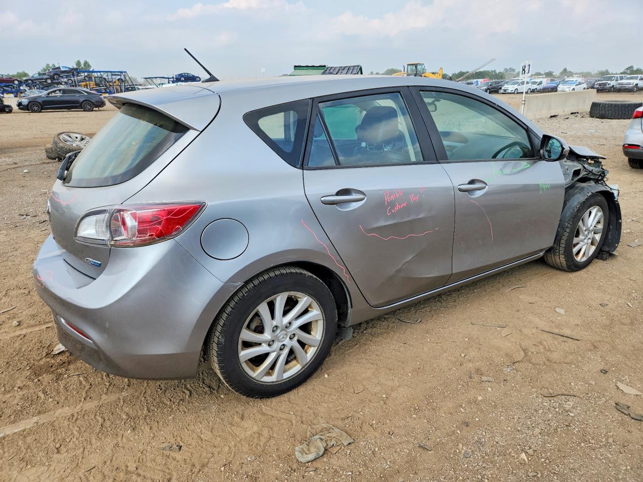 2012 Mazda 3 I Silver vin: JM1BL1M71C1606189
