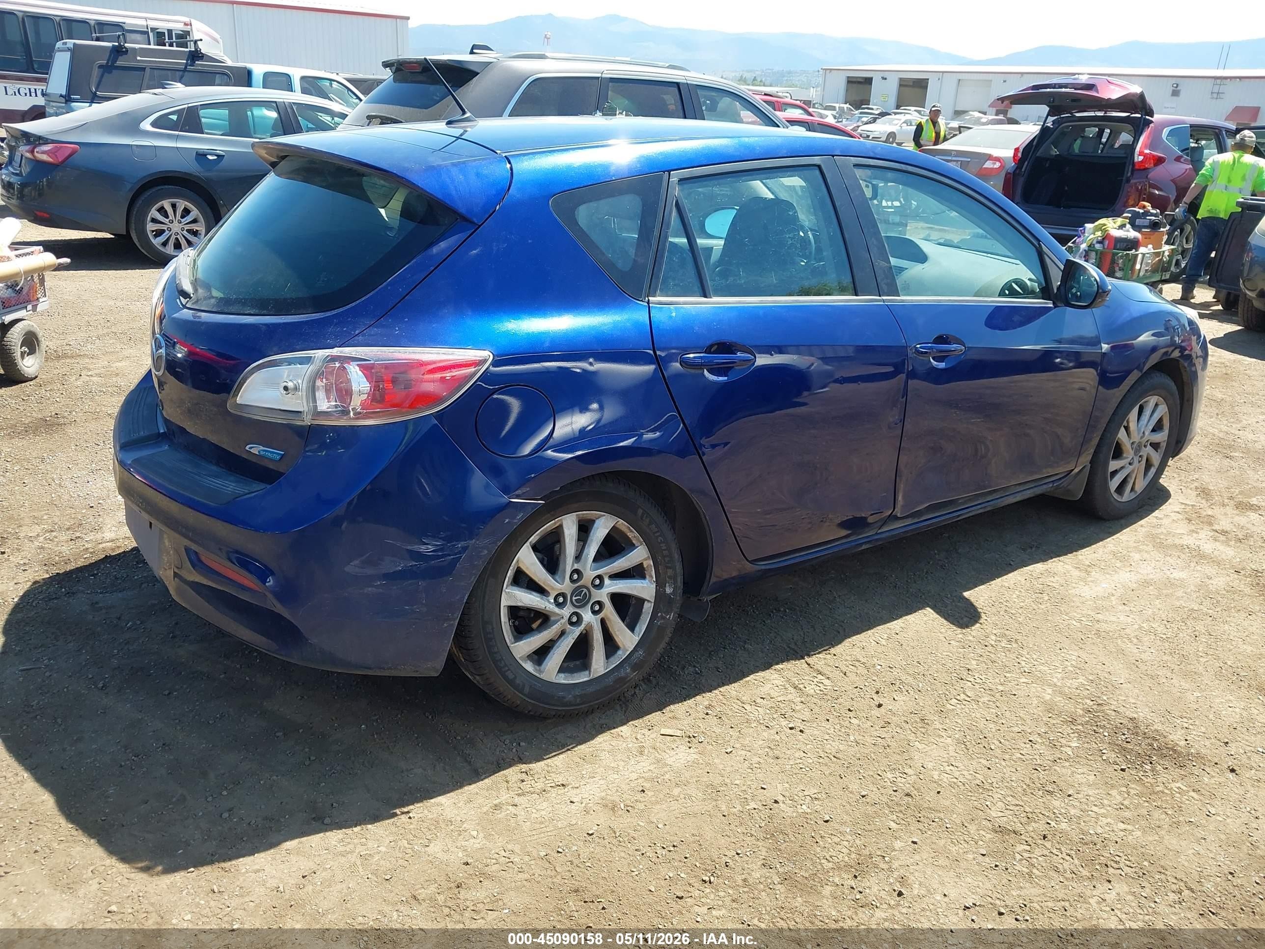 2013 Mazda Mazda3 I Grand Touring Blue vin: JM1BL1M71D1731940