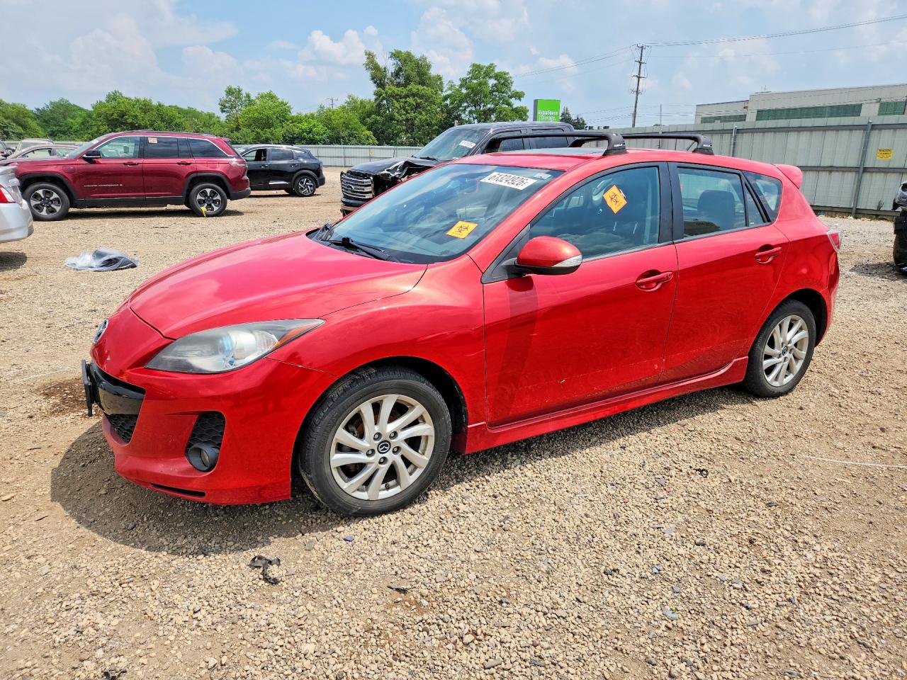 2013 Mazda 3 I Красный vin: JM1BL1M74D1834298