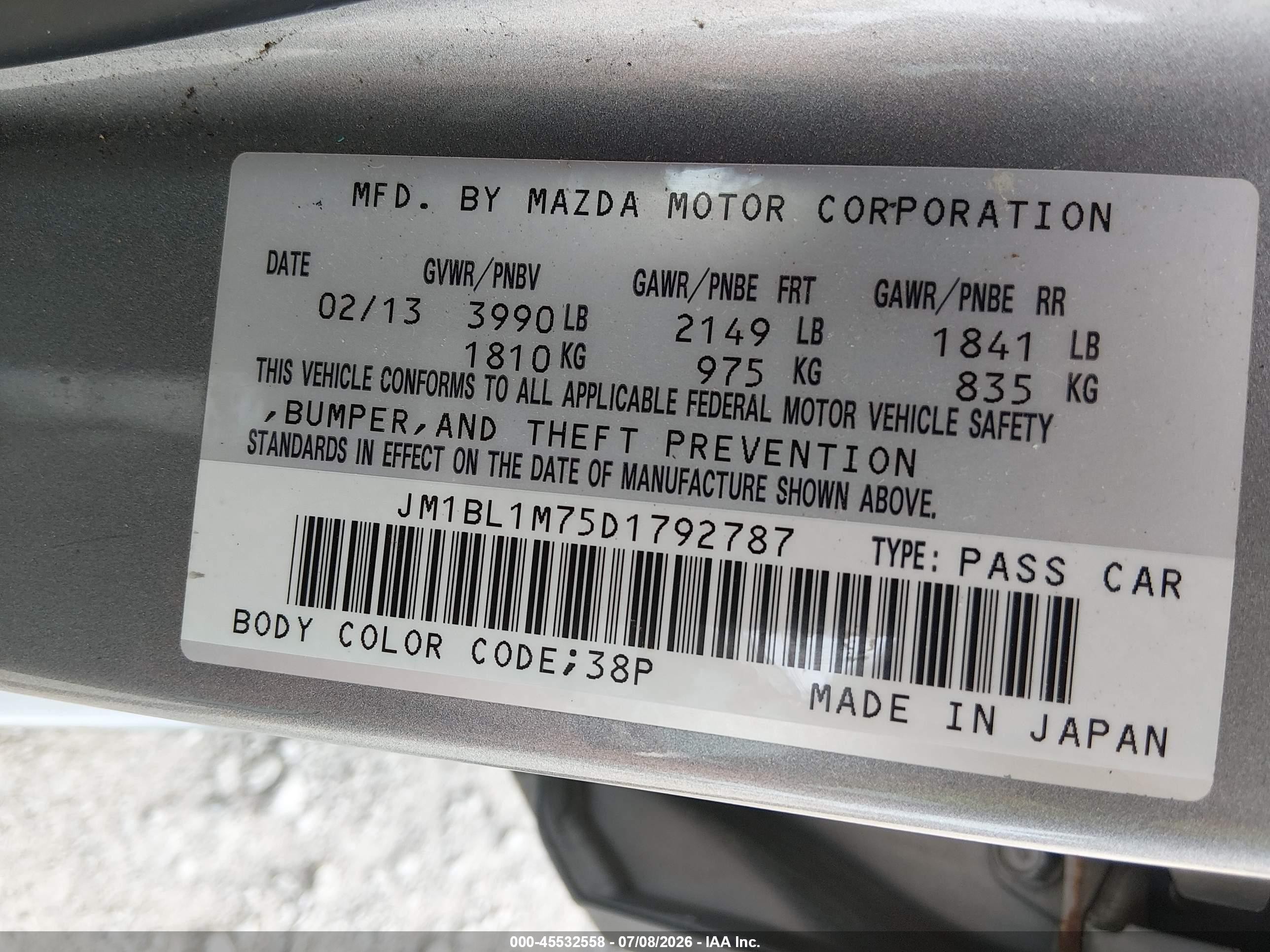 2013 Mazda Mazda3 I Grand Touring Silver vin: JM1BL1M75D1792787