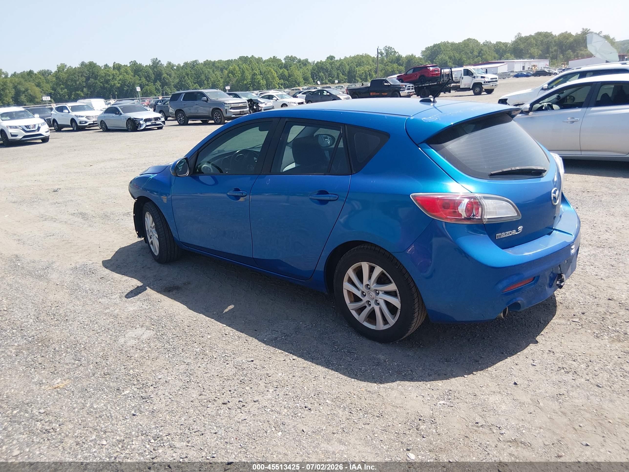 2012 Mazda Mazda3 I Grand Touring Blue vin: JM1BL1M79C1574897