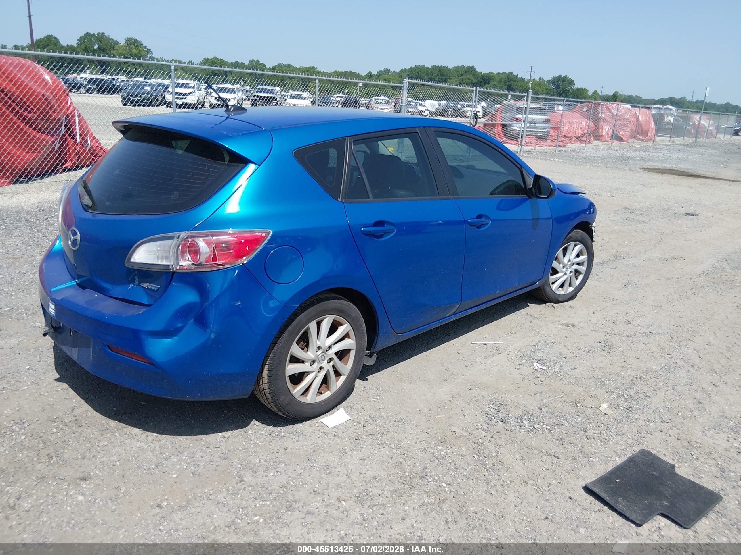2012 Mazda Mazda3 I Grand Touring Blue vin: JM1BL1M79C1574897