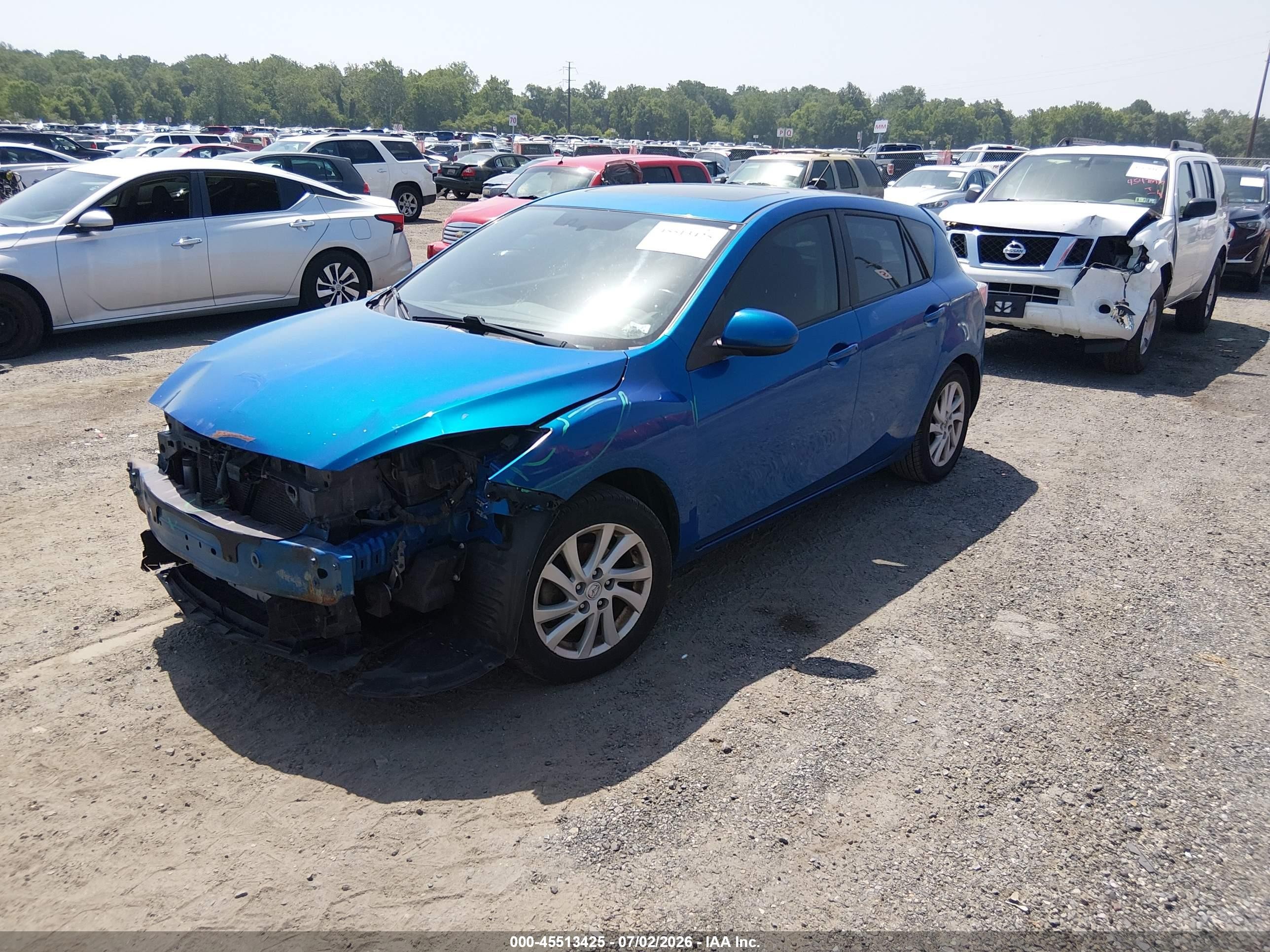 2012 Mazda Mazda3 I Grand Touring Blue vin: JM1BL1M79C1574897