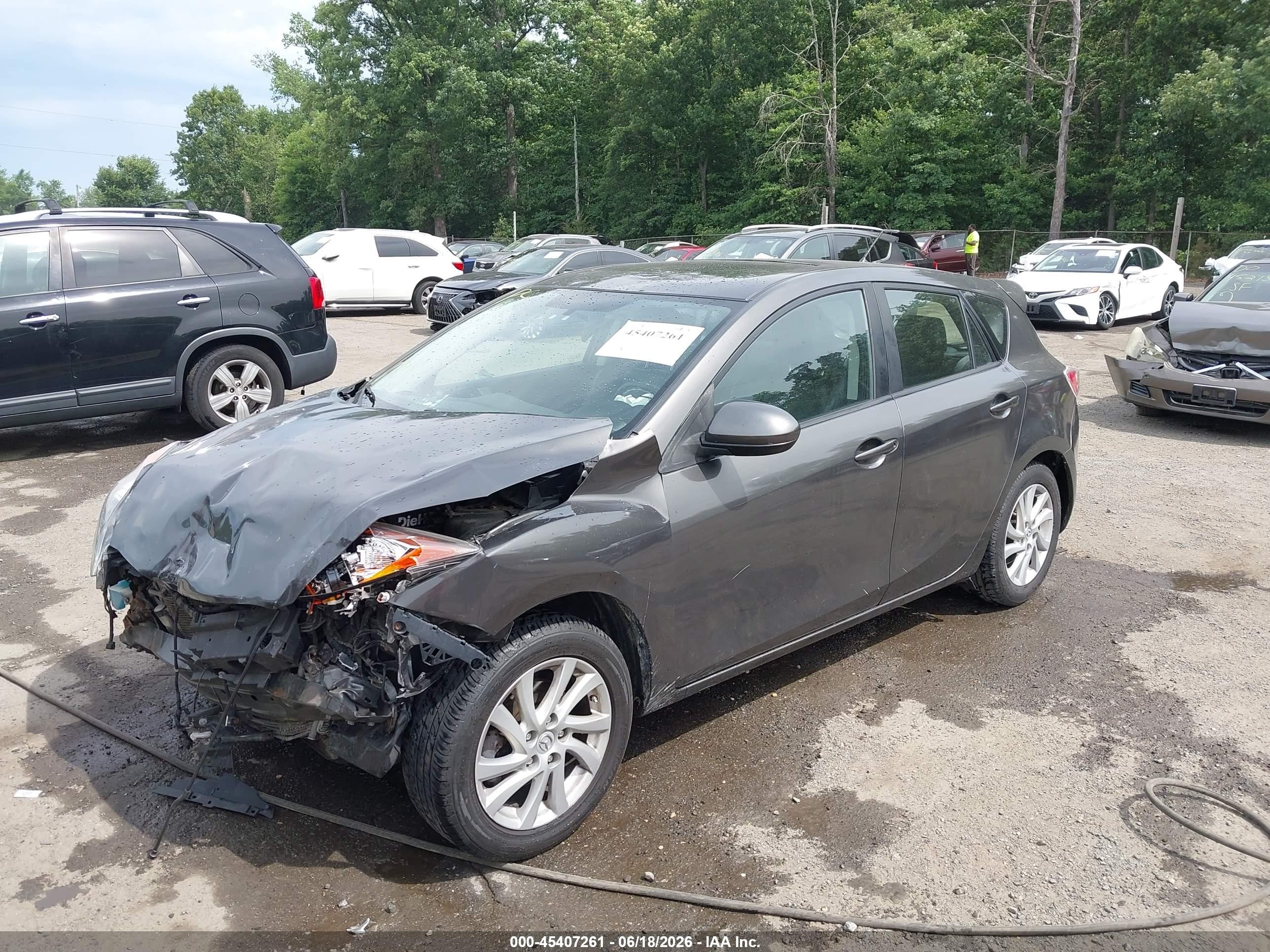 2012 Mazda Mazda3 I Grand Touring Gray vin: JM1BL1M82C1662330