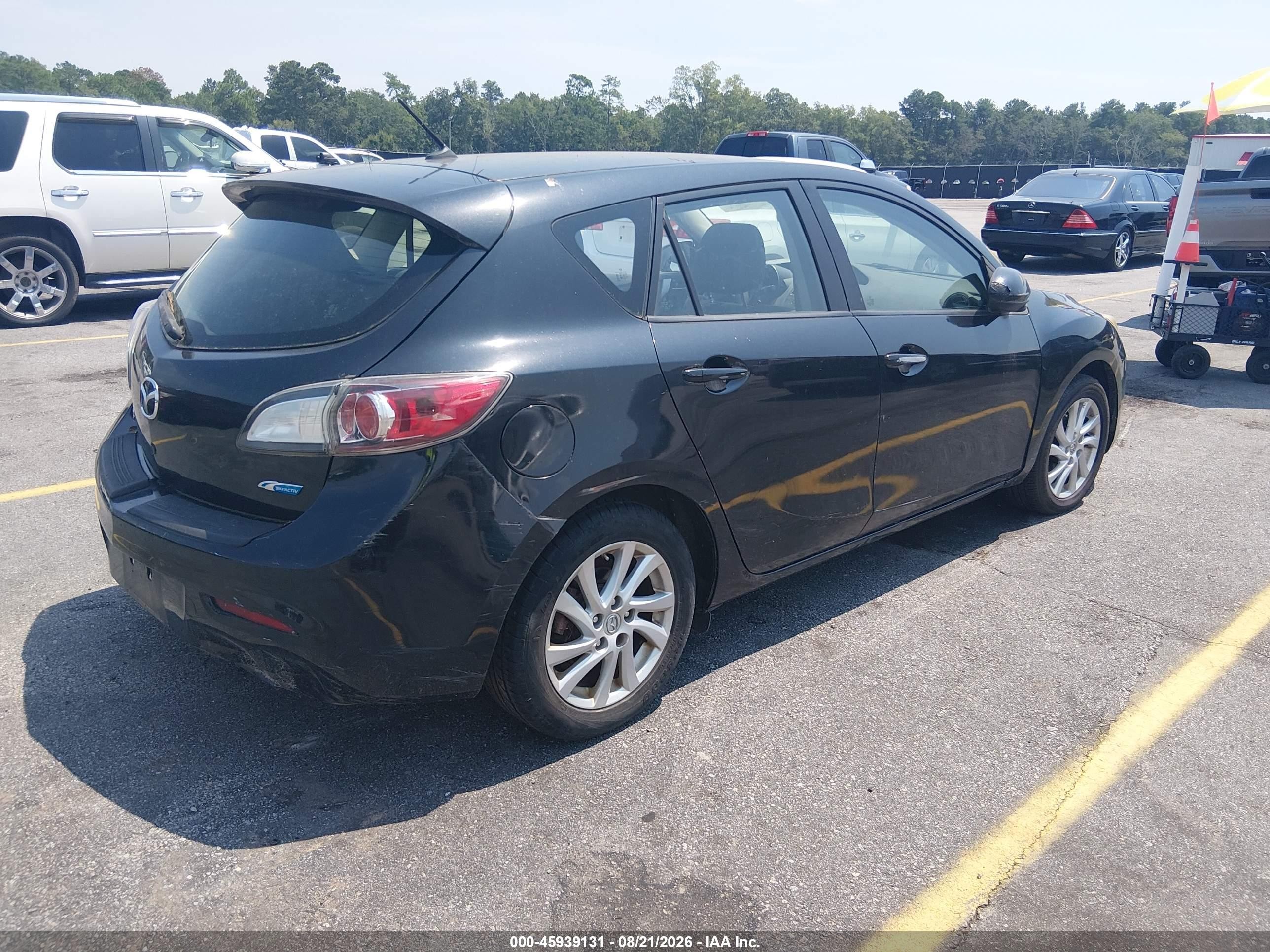 2012 Mazda Mazda3 I Grand Touring Black vin: JM1BL1M85C1679901